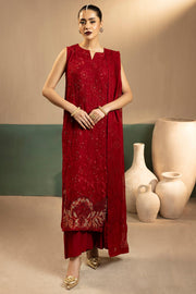 5649-OCEAN EMBROIDERED CRINKLE CHIFFON UNSTITCHED