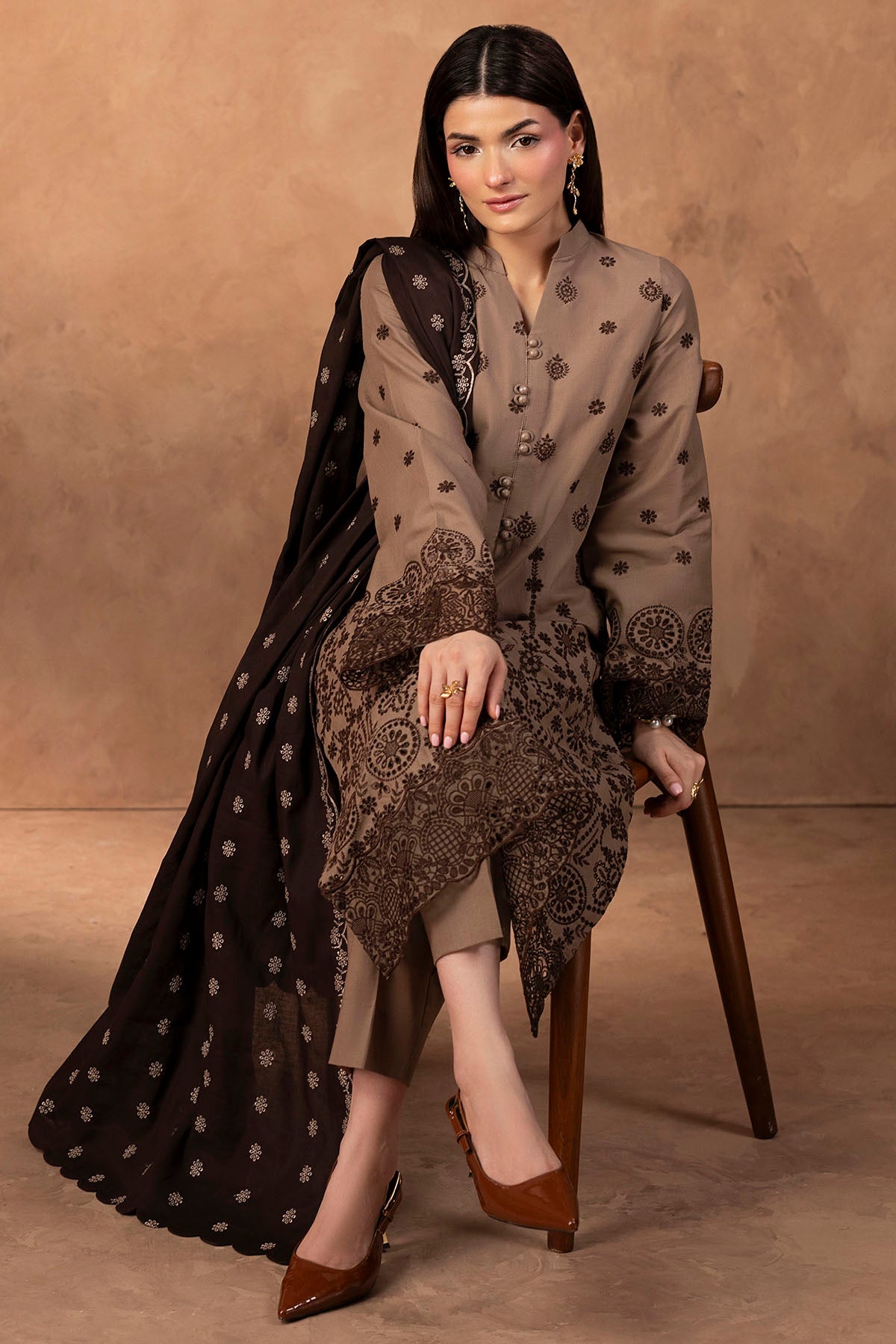 5682-COCO EMBROIDERED KHADDAR STITCHED