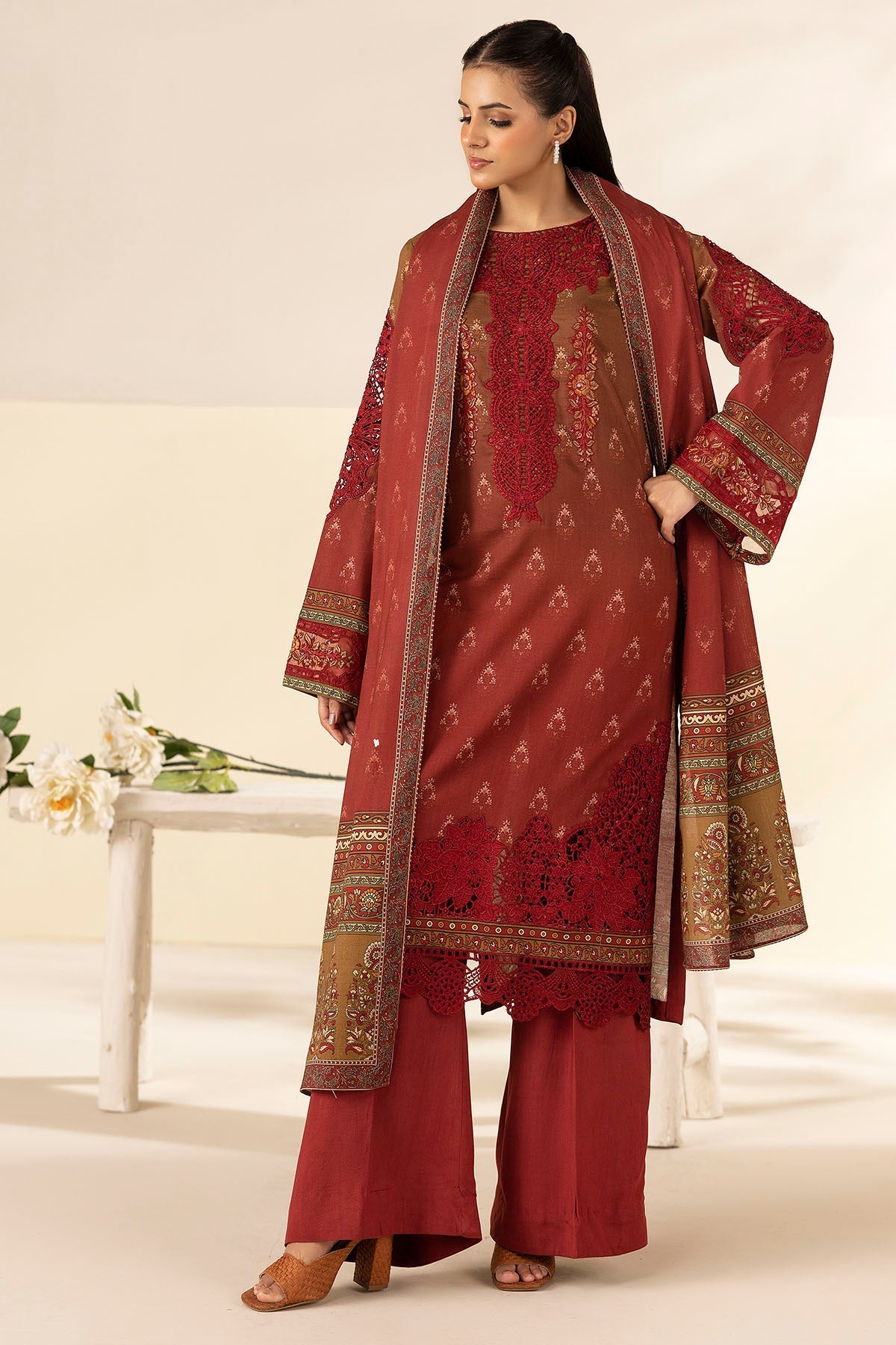 5696-NOURA DIGITAL PRINTED LINEN STITCHED