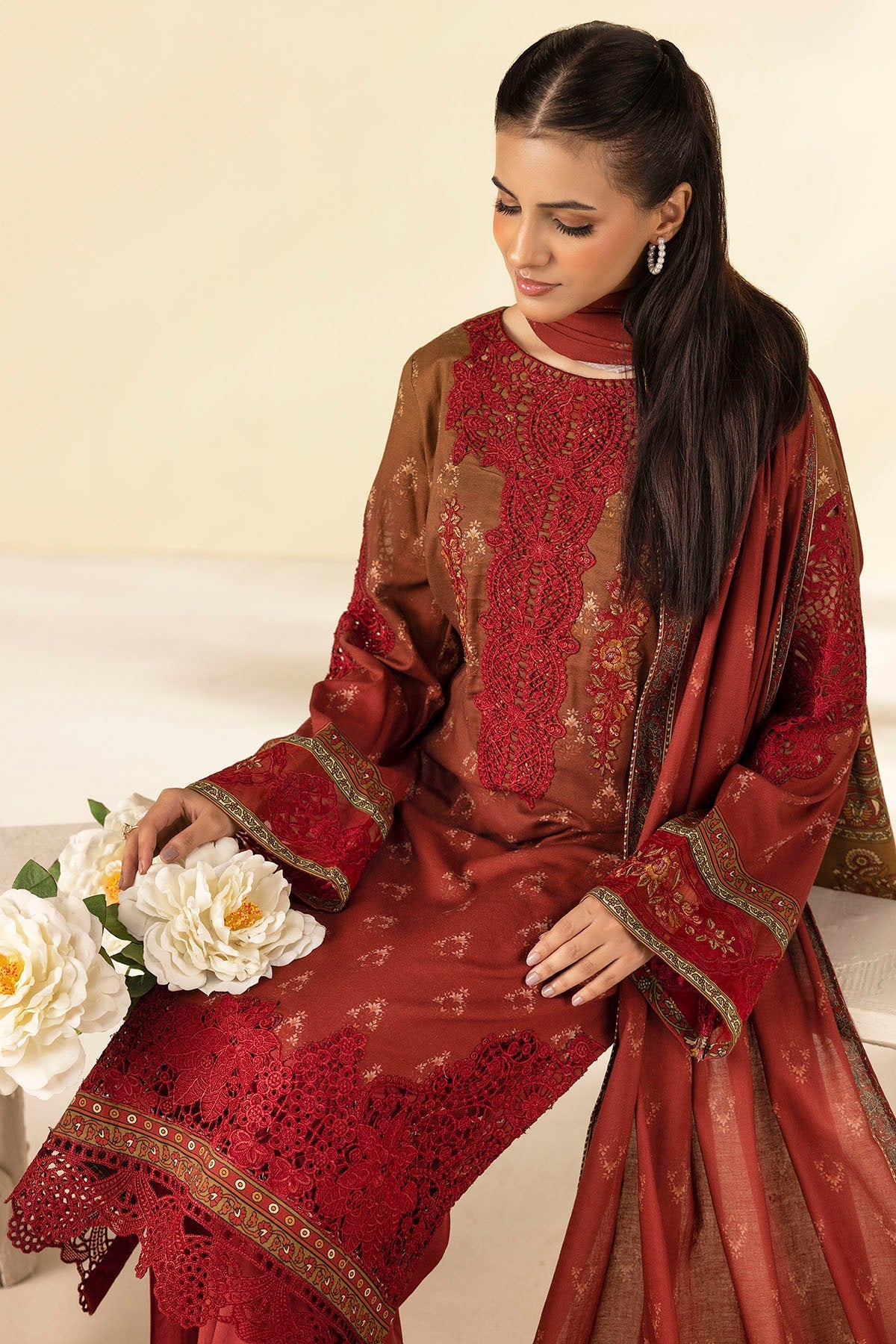 5696-NOURA DIGITAL PRINTED LINEN STITCHED