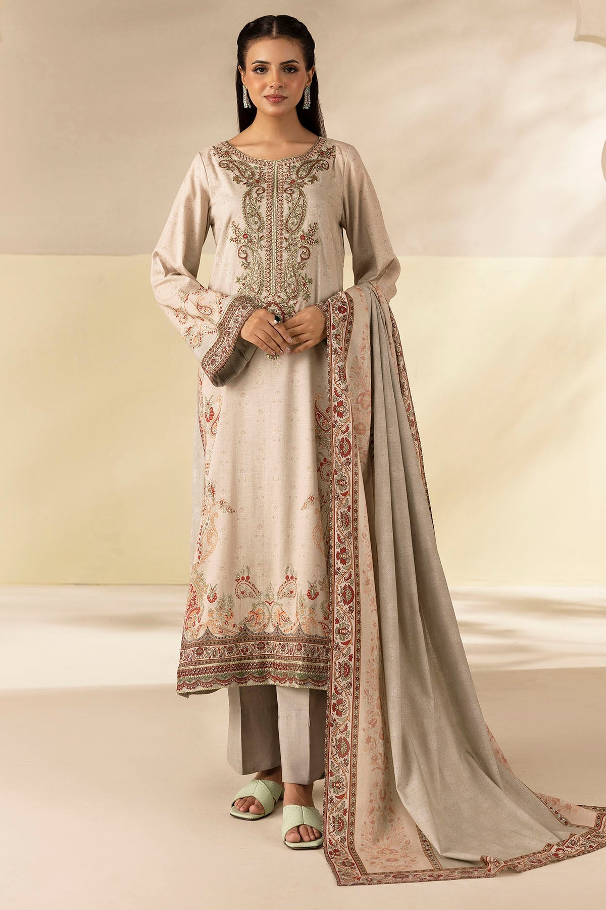 5698-ZABEL DIGITAL PRINTED LINEN STITCHED
