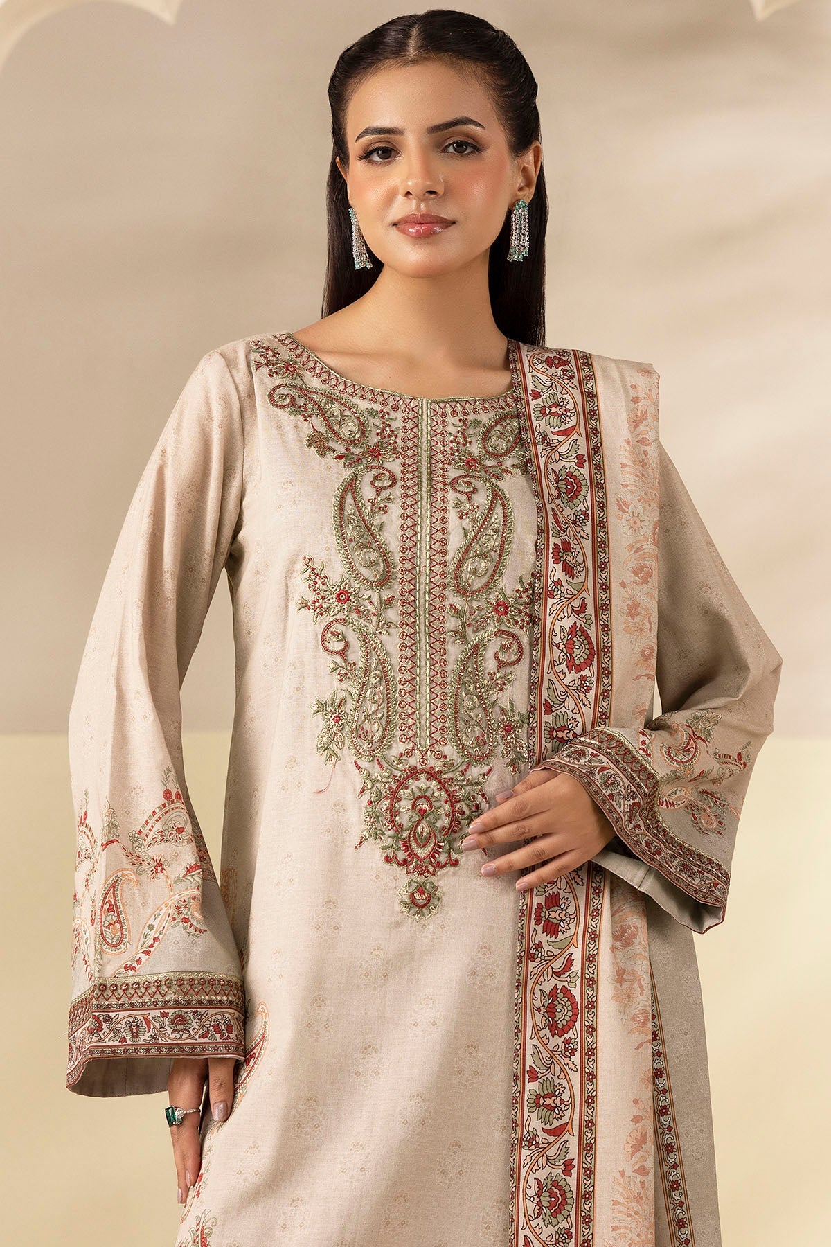 5698-ZABEL DIGITAL PRINTED LINEN STITCHED