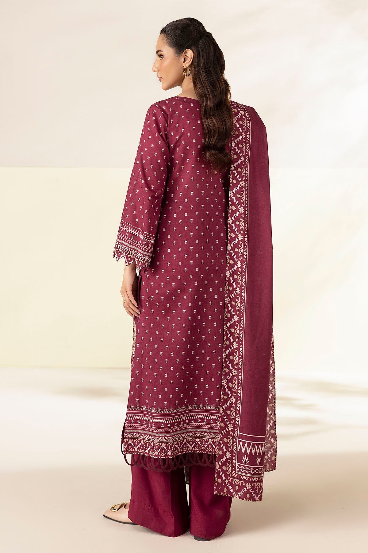 5699-AFIFA DIGITAL PRINTED LINEN STITCHED