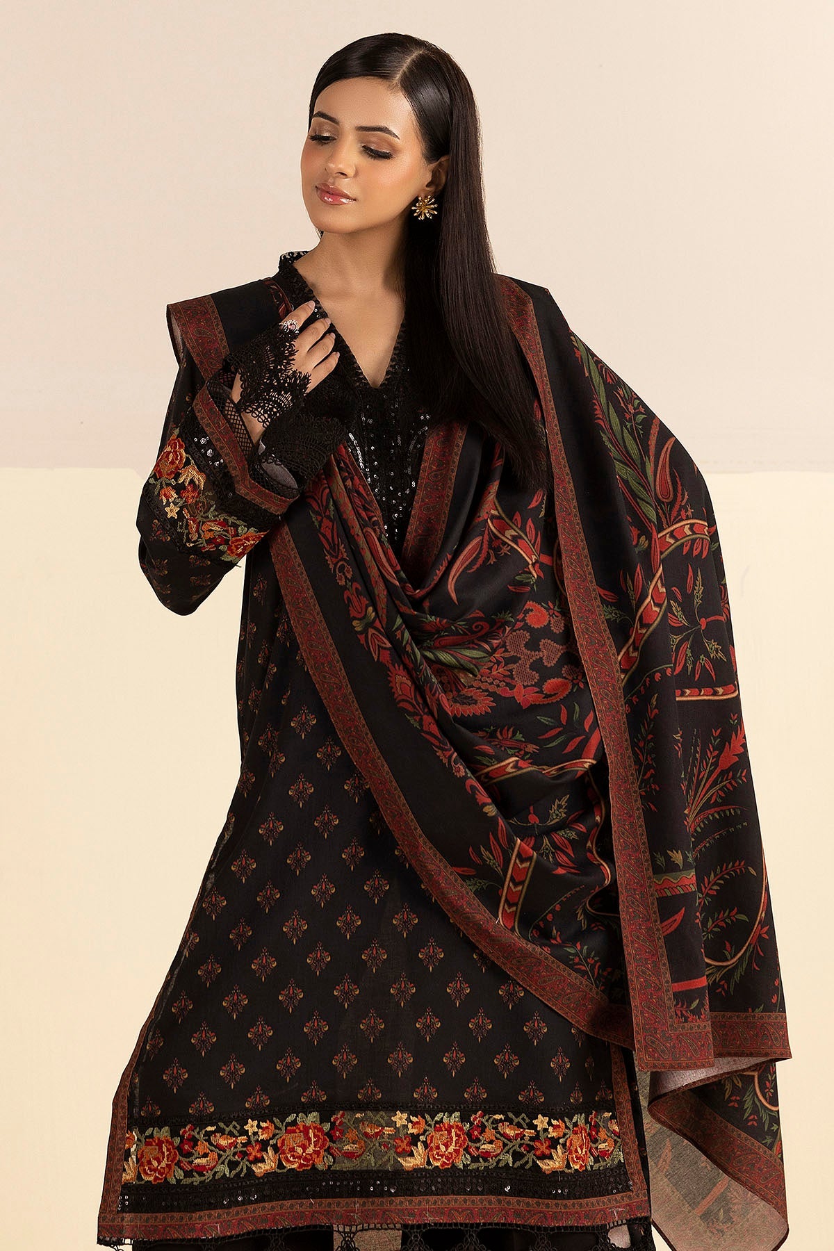 5703-MIRAL DIGITAL PRINTED LINEN STITCHED