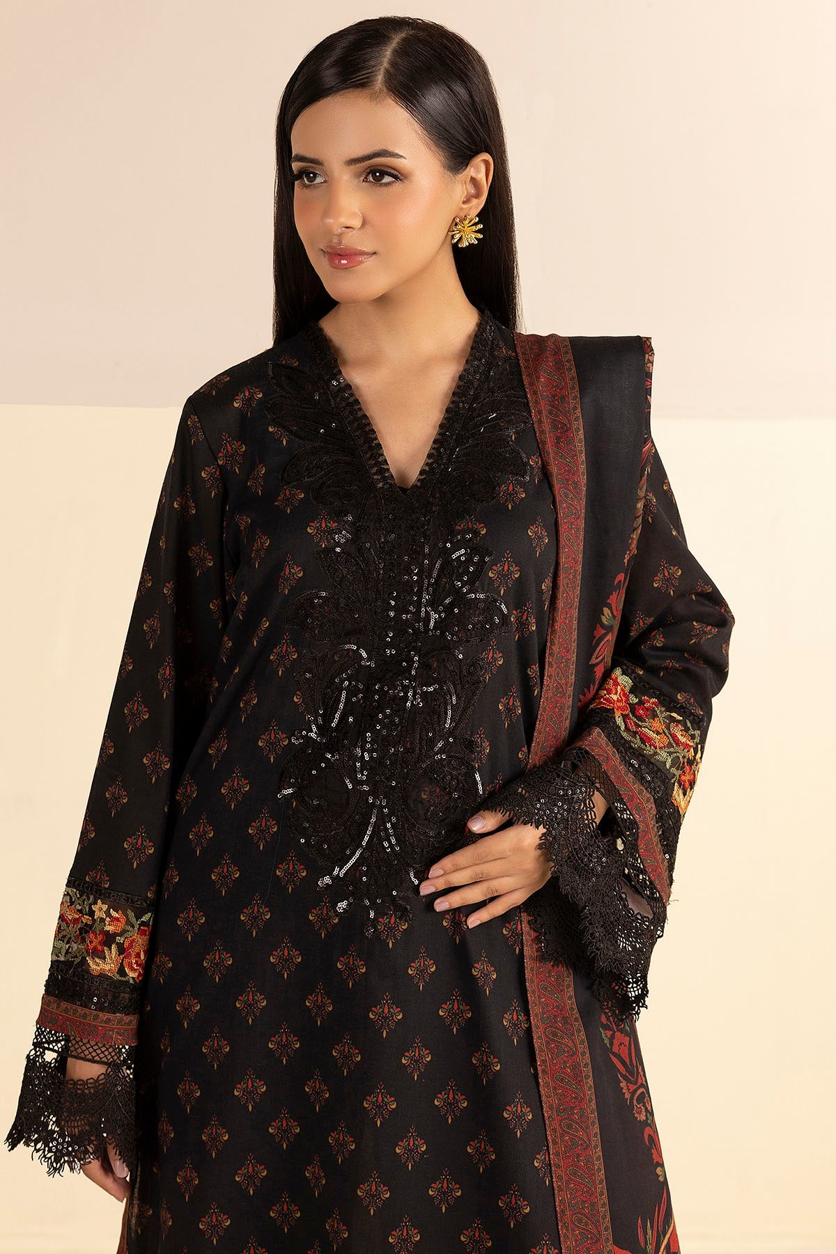 5703-MIRAL DIGITAL PRINTED LINEN STITCHED