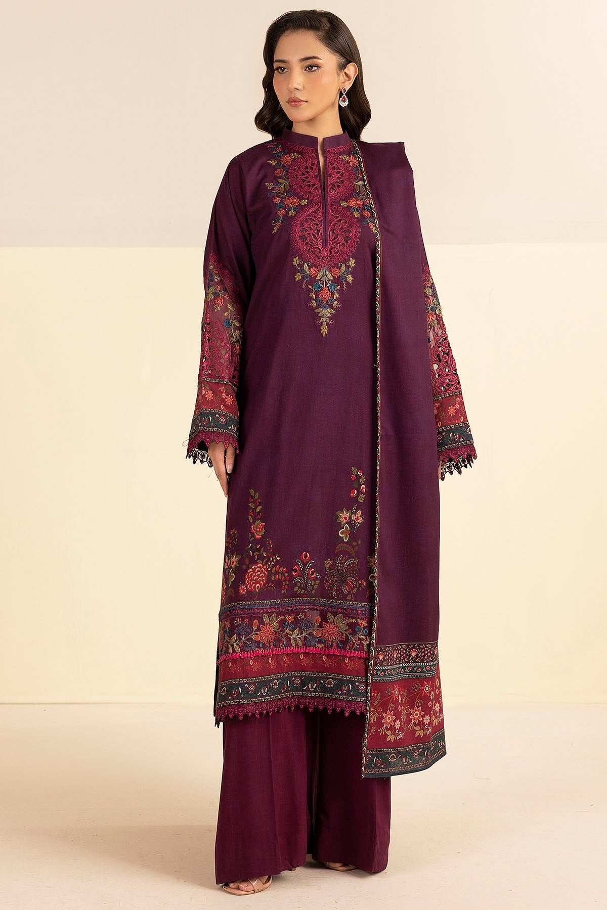 5704-ZAISHA DIGITAL PRINTED LINEN STITCHED