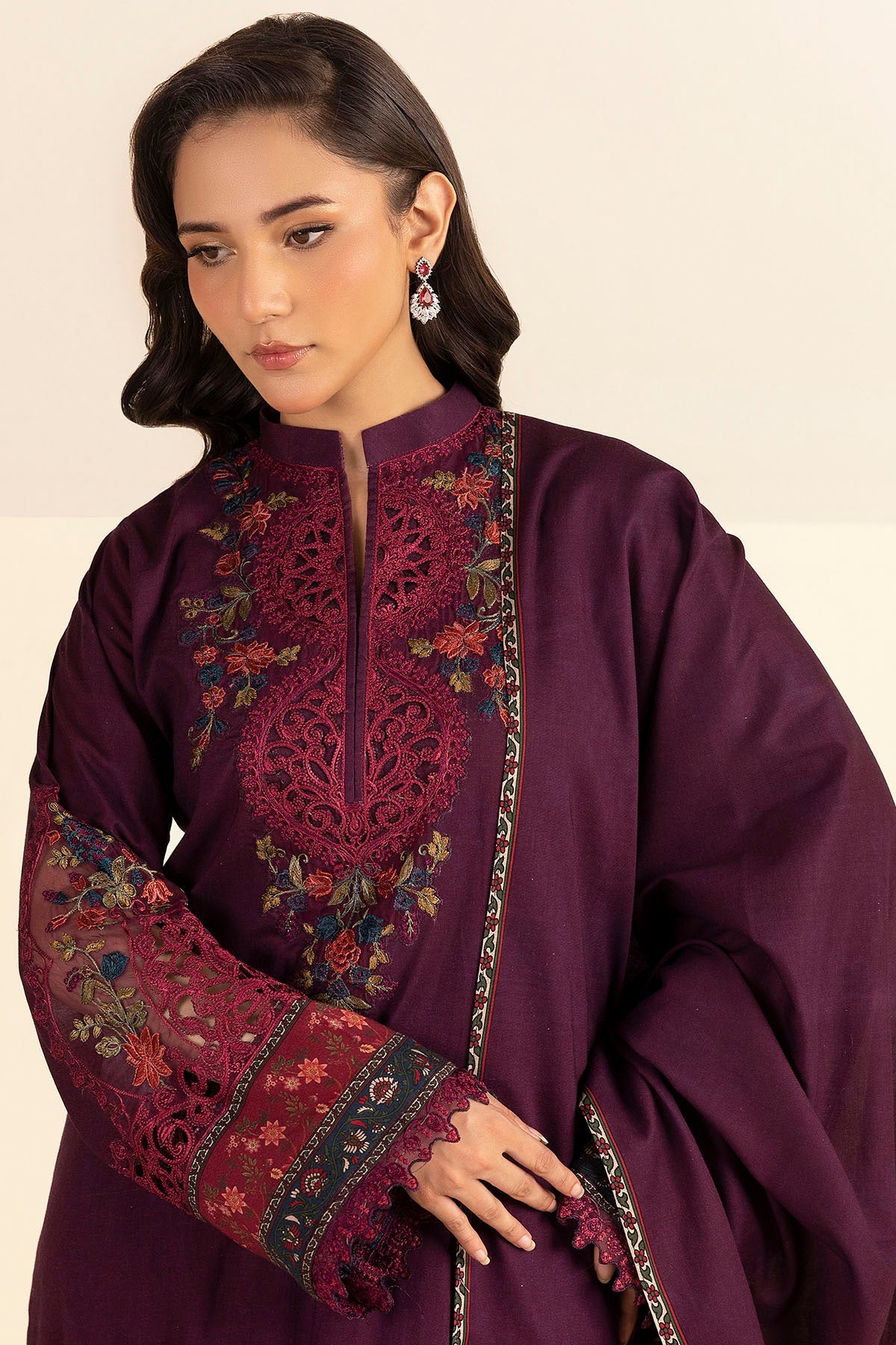 5704-ZAISHA DIGITAL PRINTED LINEN STITCHED