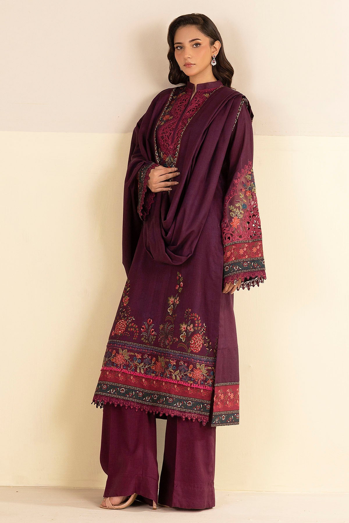 5704-ZAISHA DIGITAL PRINTED LINEN STITCHED