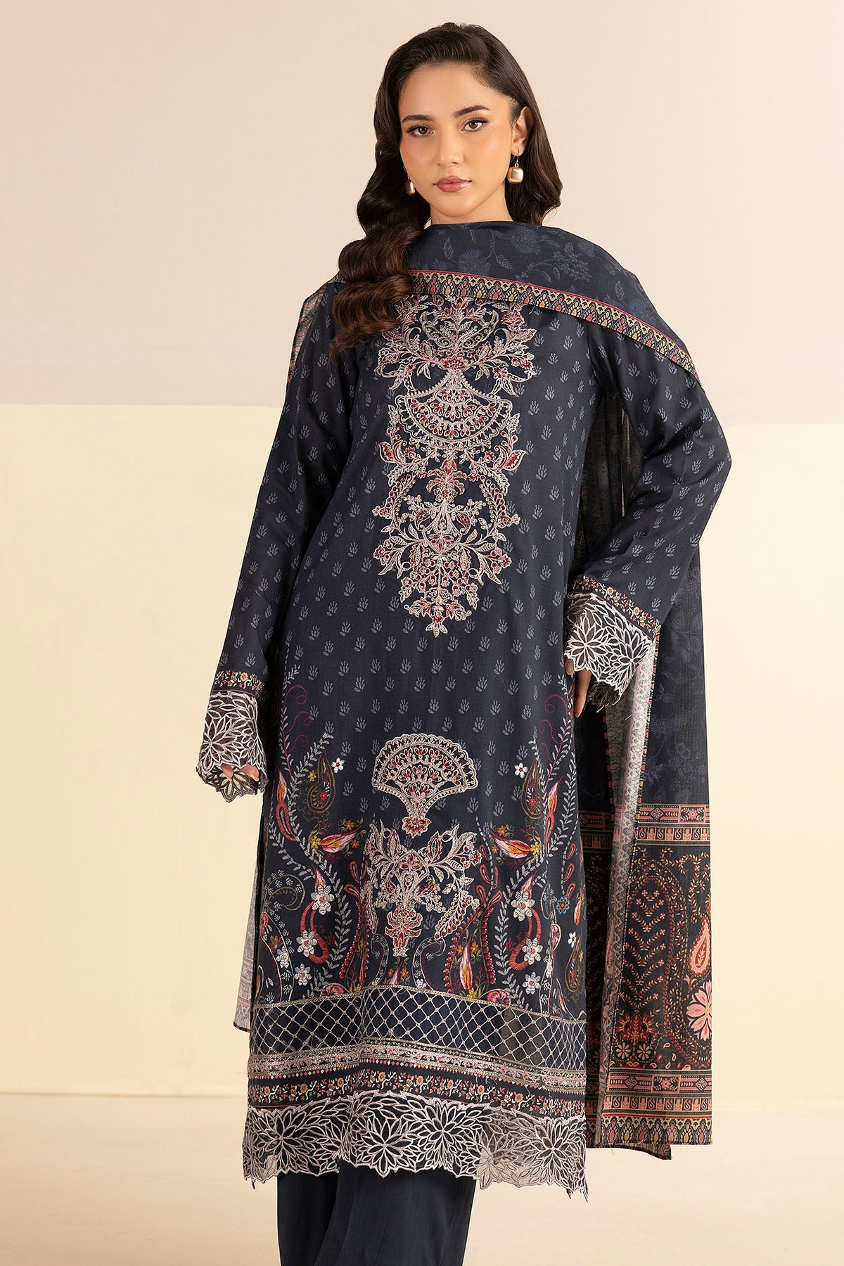 5705-MUNIHA DIGITAL PRINTED LINEN STITCHED