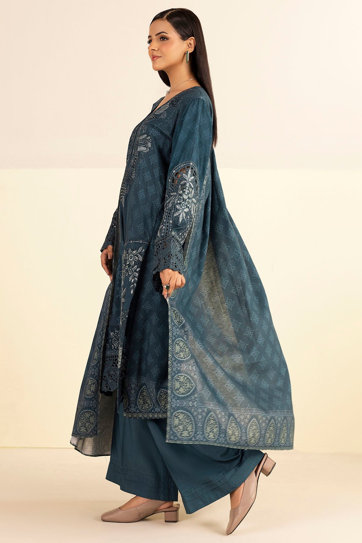 5706-HAIZA DIGITAL PRINTED LINEN STITCHED