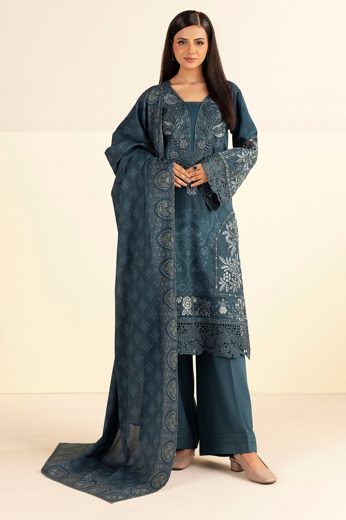 5706-HAIZA DIGITAL PRINTED LINEN STITCHED