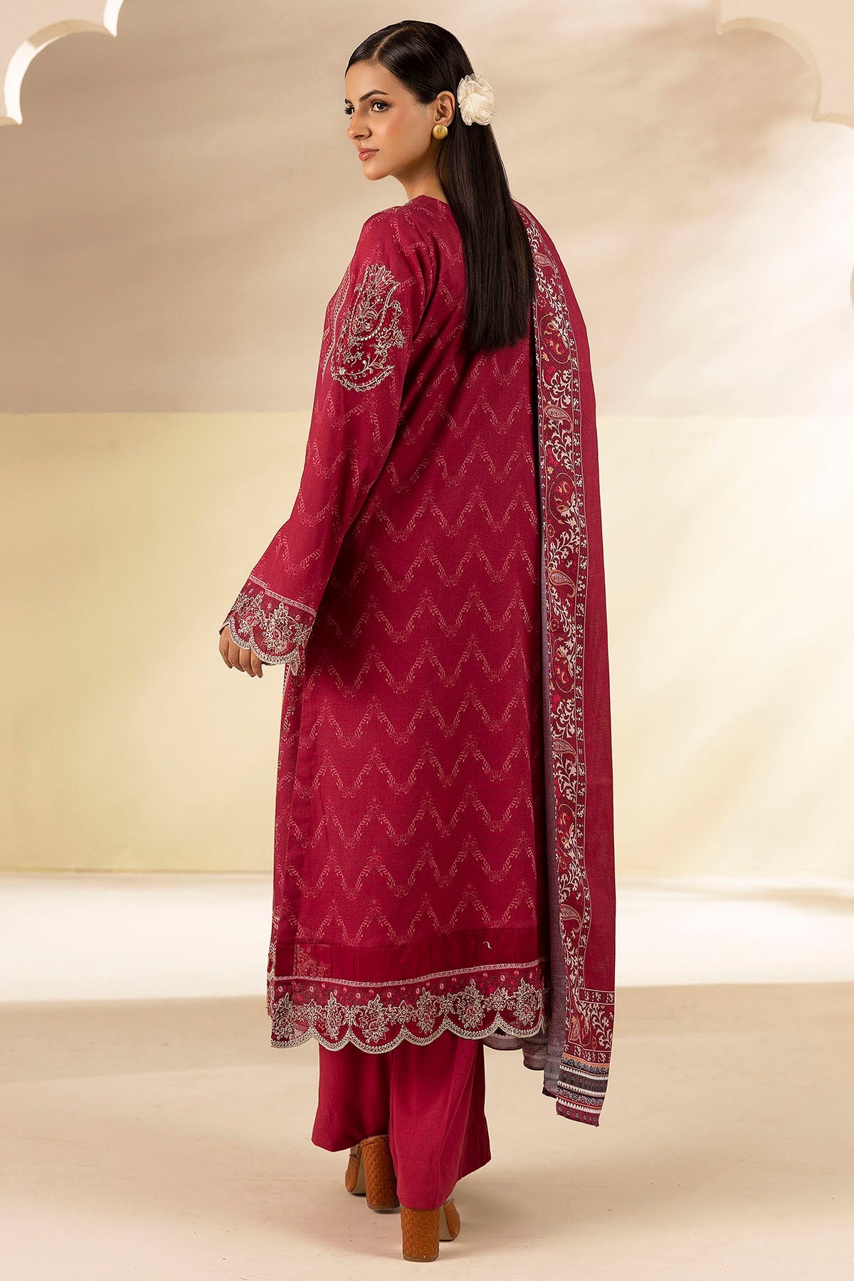 5708-MEHZA DIGITAL PRINTED LINEN STITCHED
