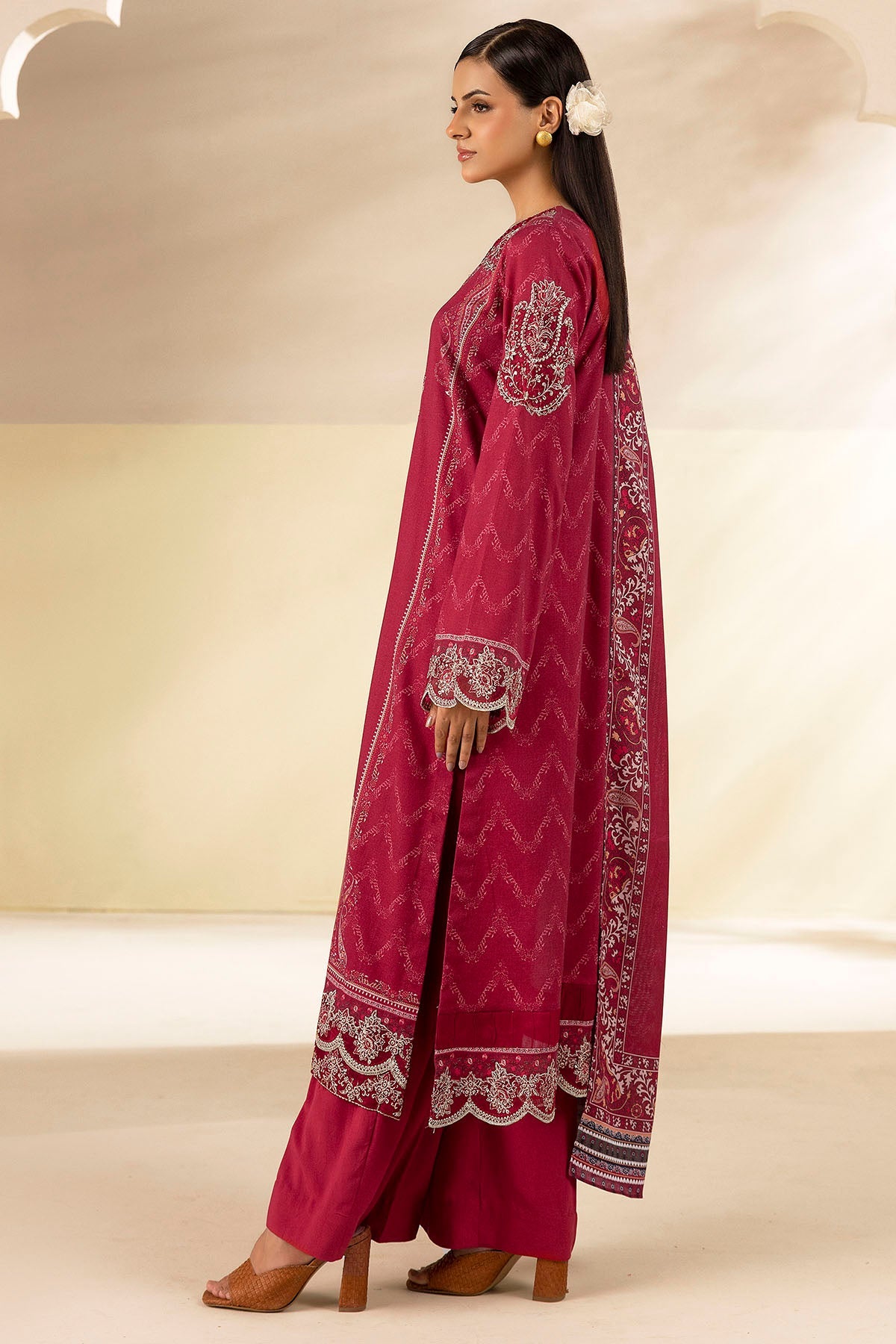 5708-MEHZA DIGITAL PRINTED LINEN STITCHED