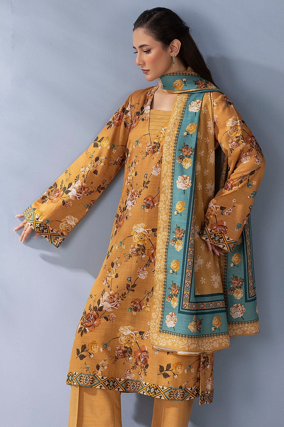 5720-REENA DIGITAL PRINTED KHADDAR STITCHED