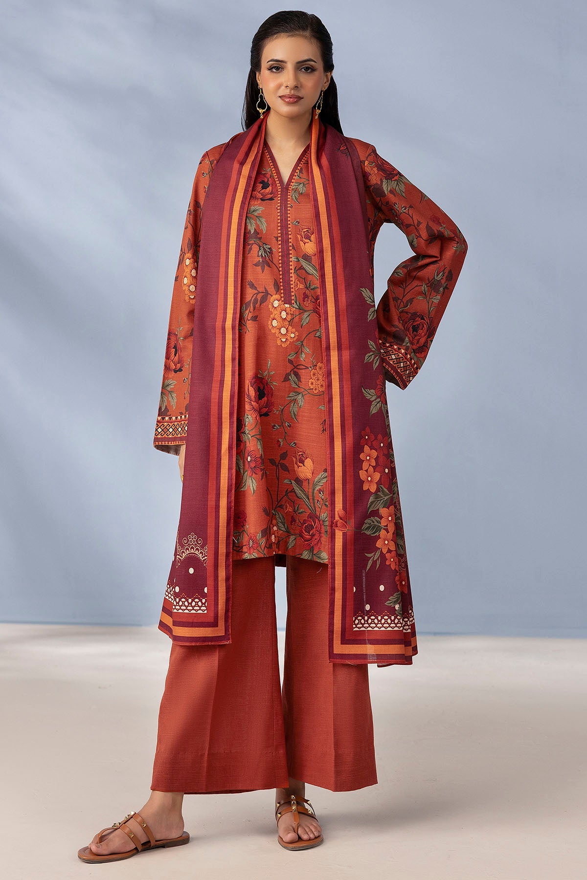 5729-ZIMAL DIGITAL PRINTED KHADDAR STITCHED