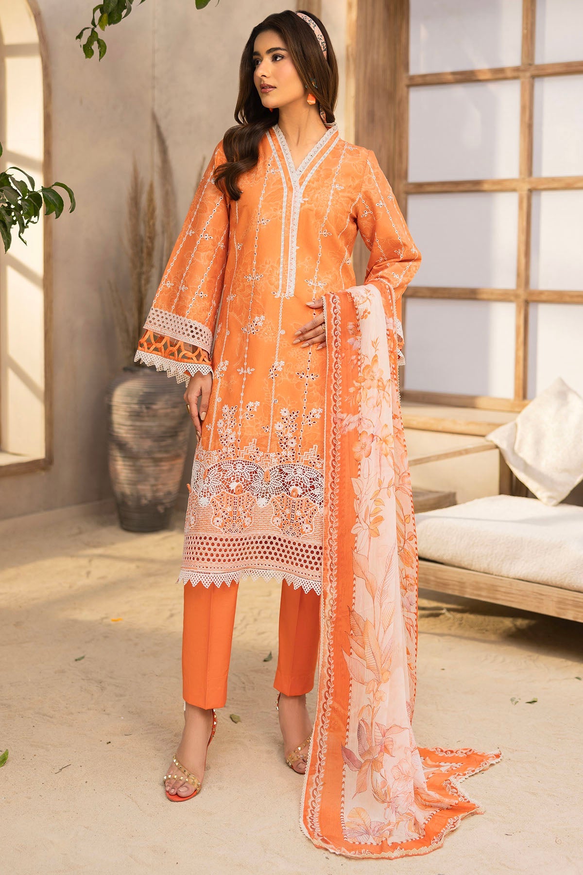 5732-STAR DUST EMBROIDERED LAWN UNSTITCHED