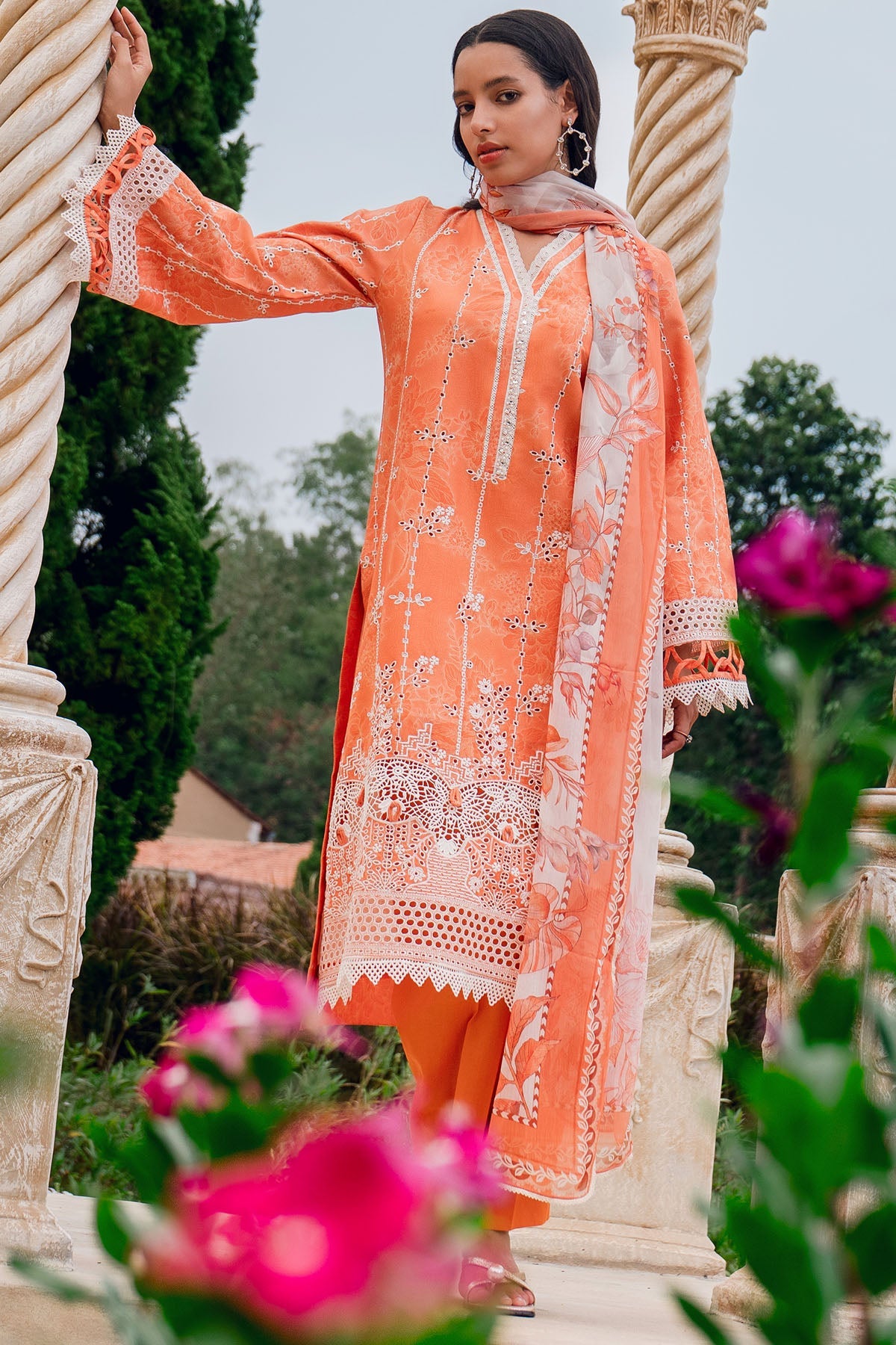5732-STAR DUST EMBROIDERED LAWN UNSTITCHED