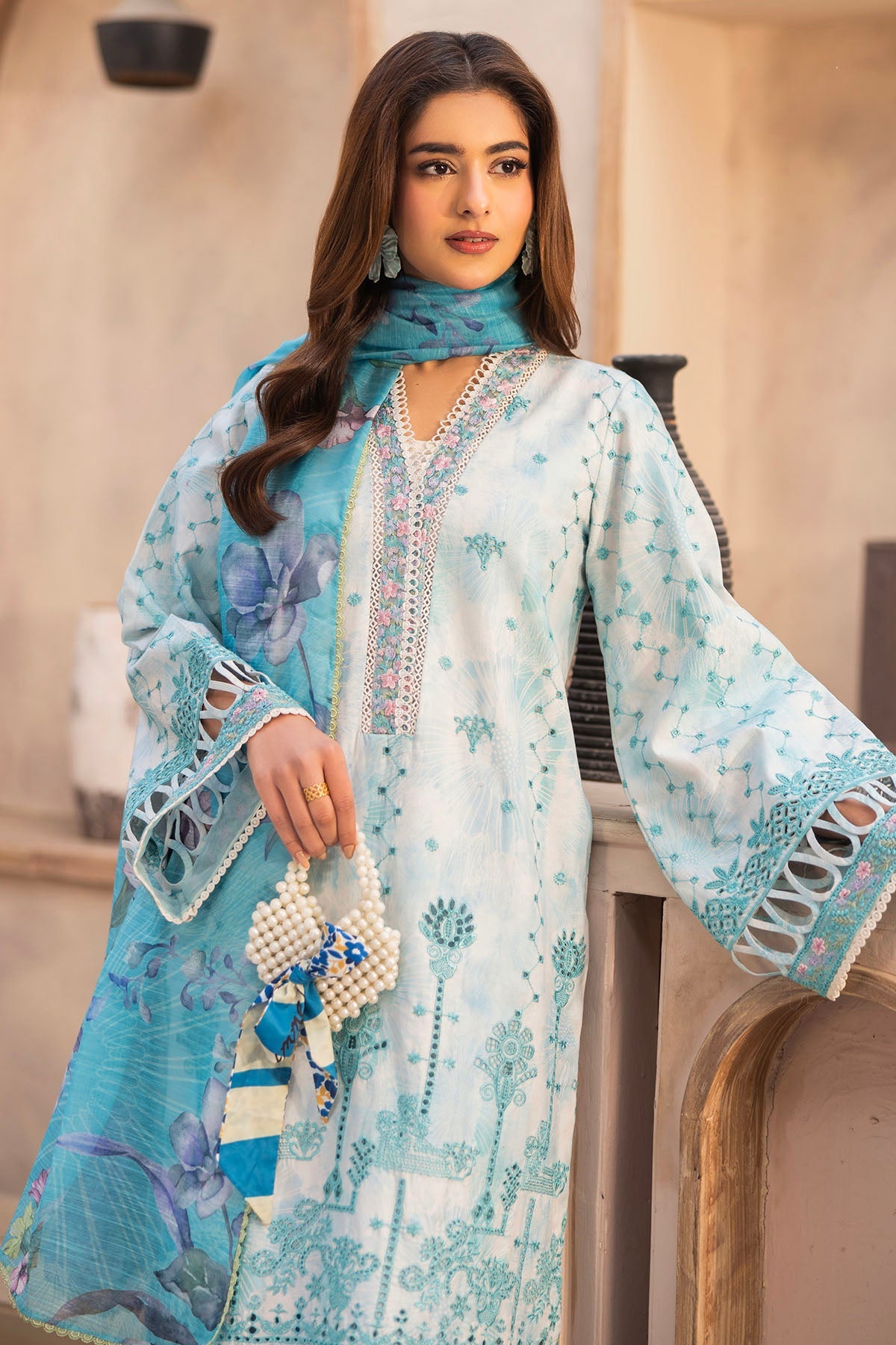 5733-SKY FALL EMBROIDERED LAWN UNSTITCHED