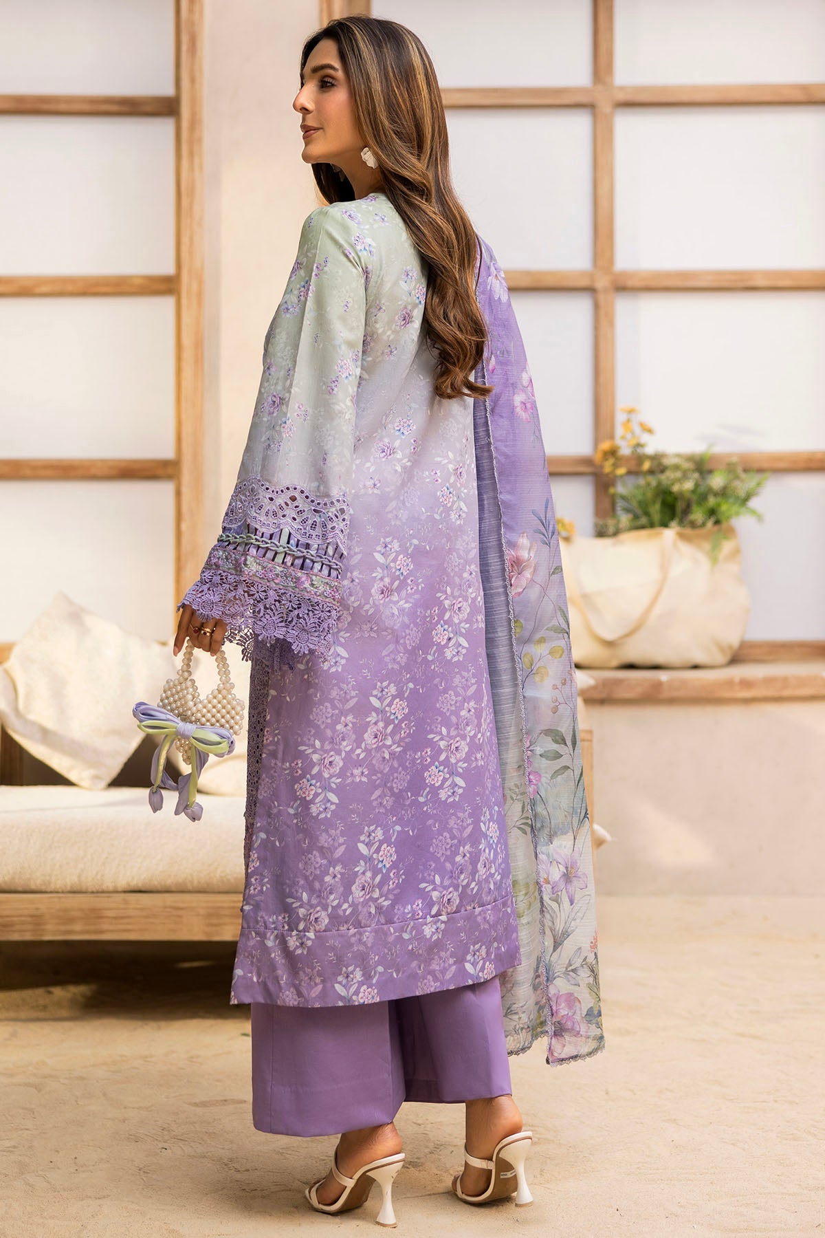 5734-DIANA EMBROIDERED LAWN STITCHED