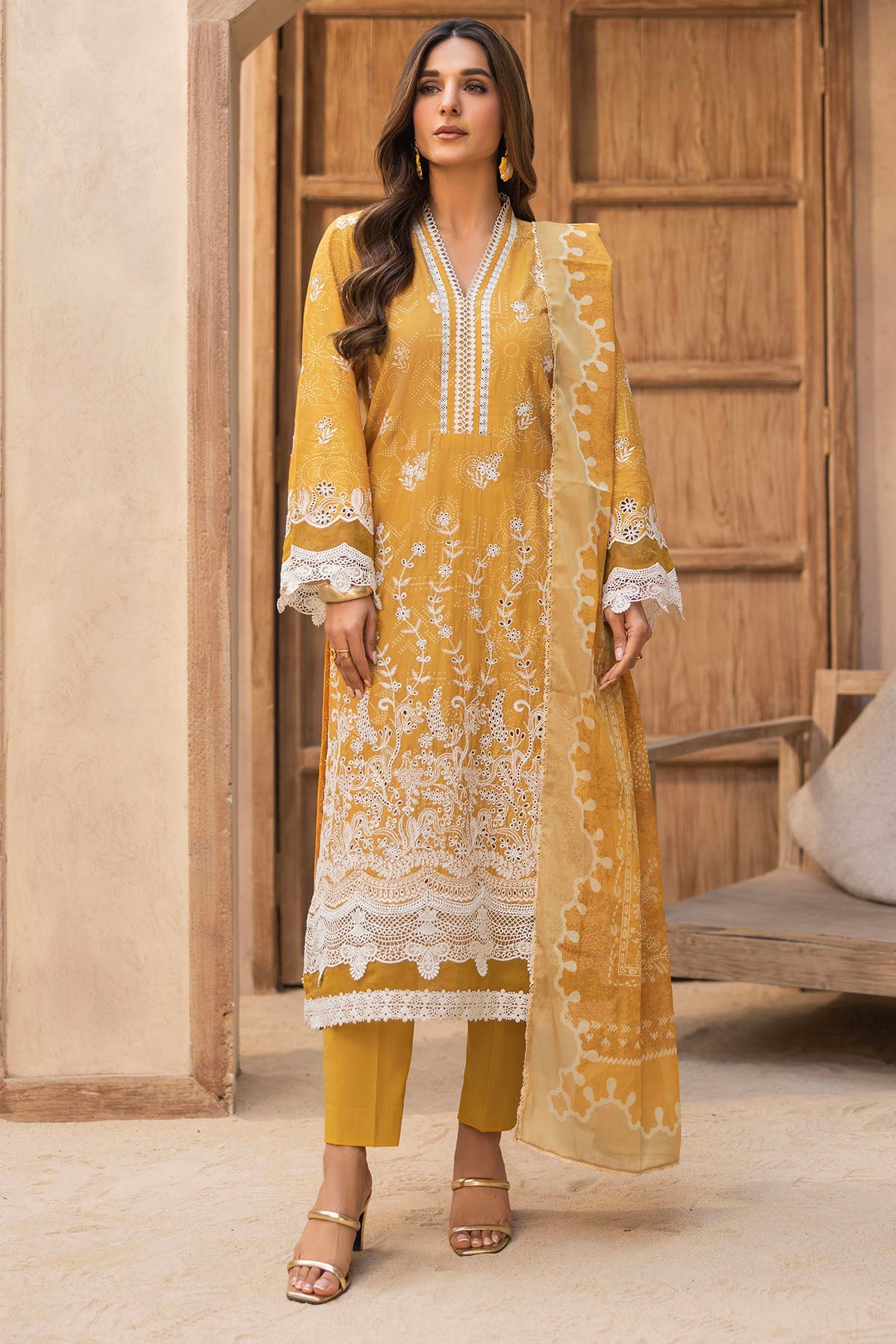 5735-LIMELIGHT EMBROIDERED LAWN STITCHED