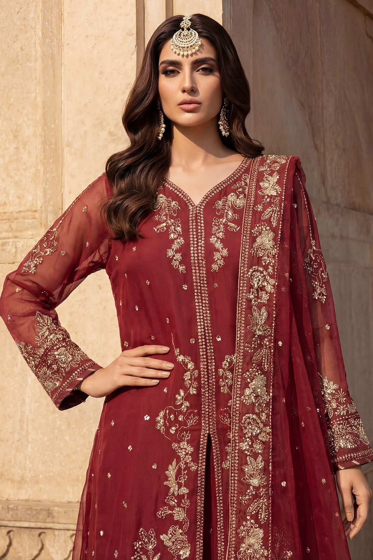 5740-AYRA EMBROIDERED CRINKLE CHIFFON UNSTITCHED