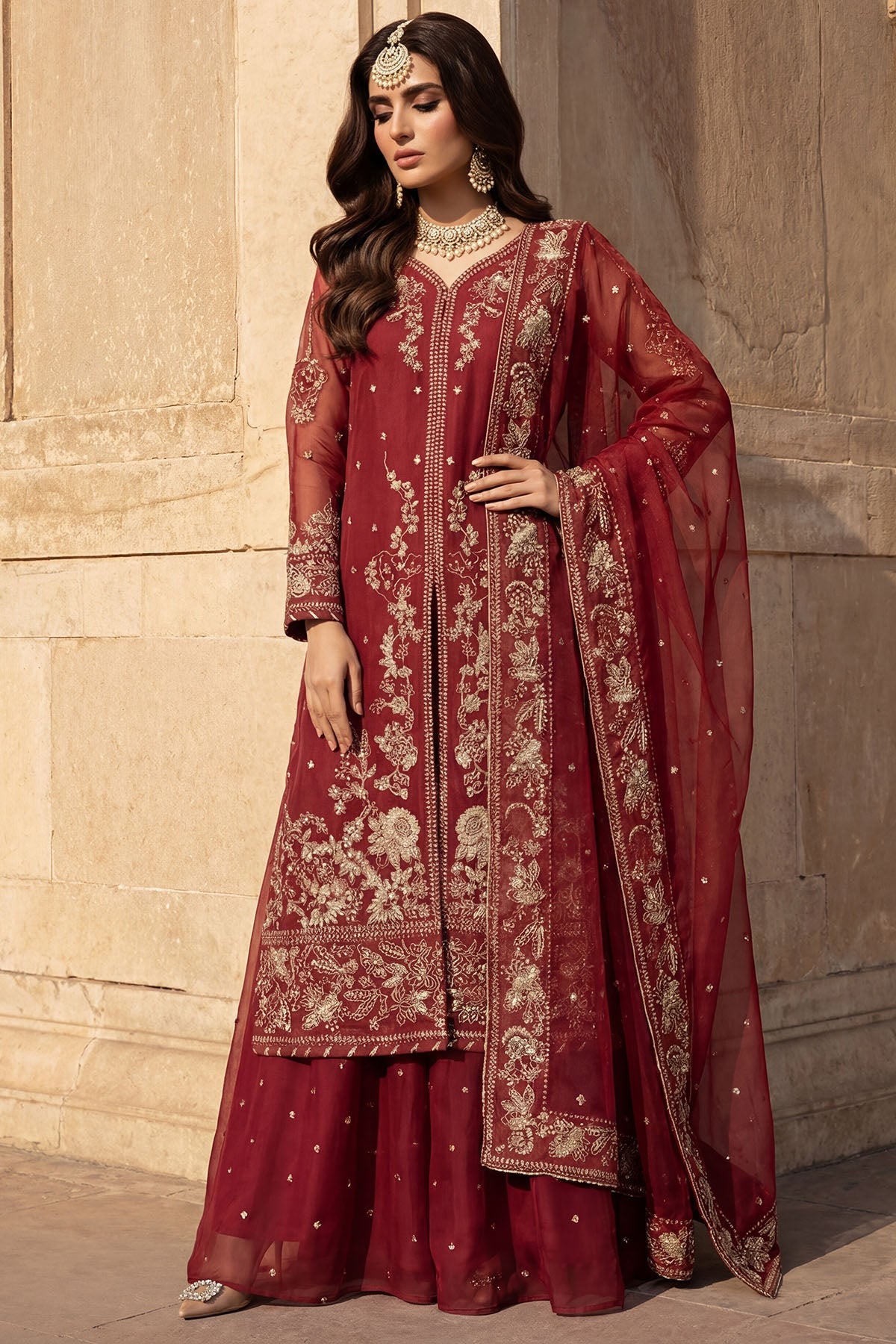 5740-AYRA EMBROIDERED CRINKLE CHIFFON UNSTITCHED