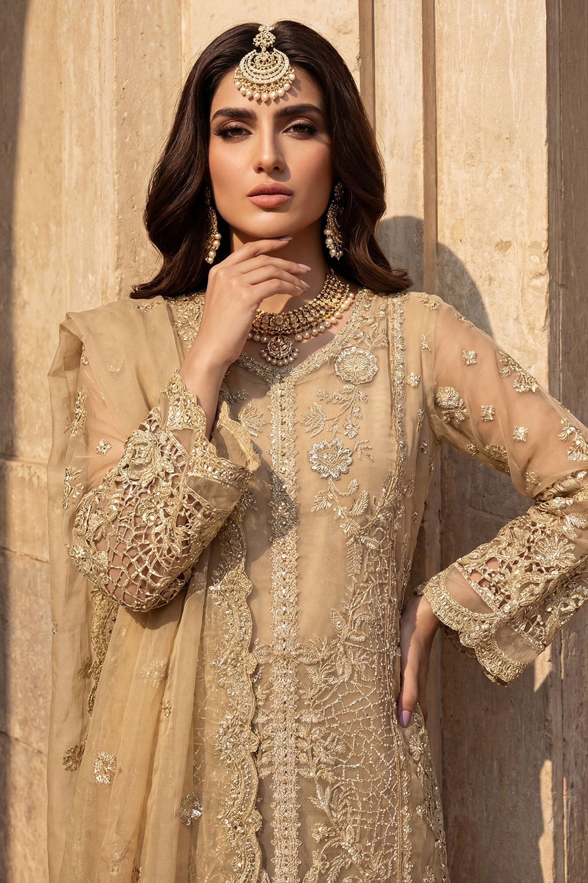 5741-ELARA EMBROIDERED ORGANZA UNSTITCHED