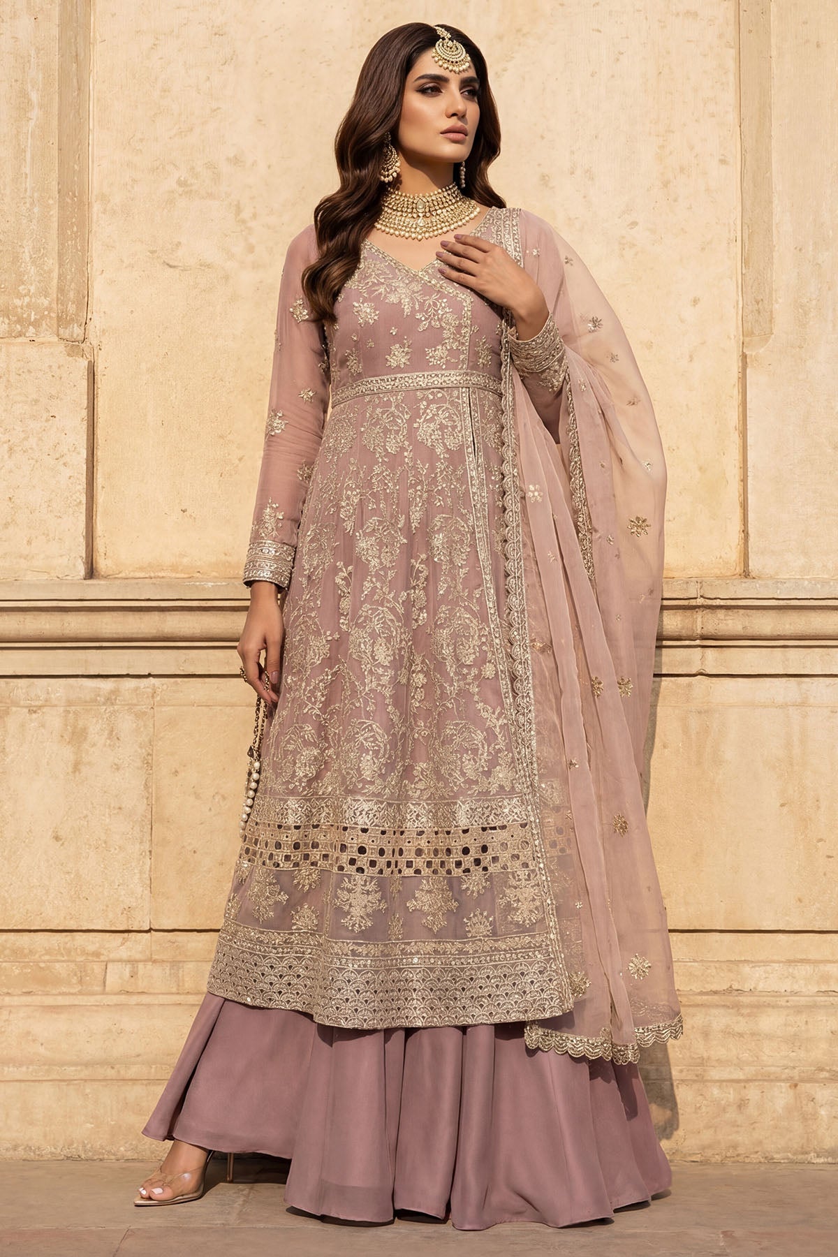5744-SELENE EMBROIDERED CRINKLE CHIFFON UNSTITCHED