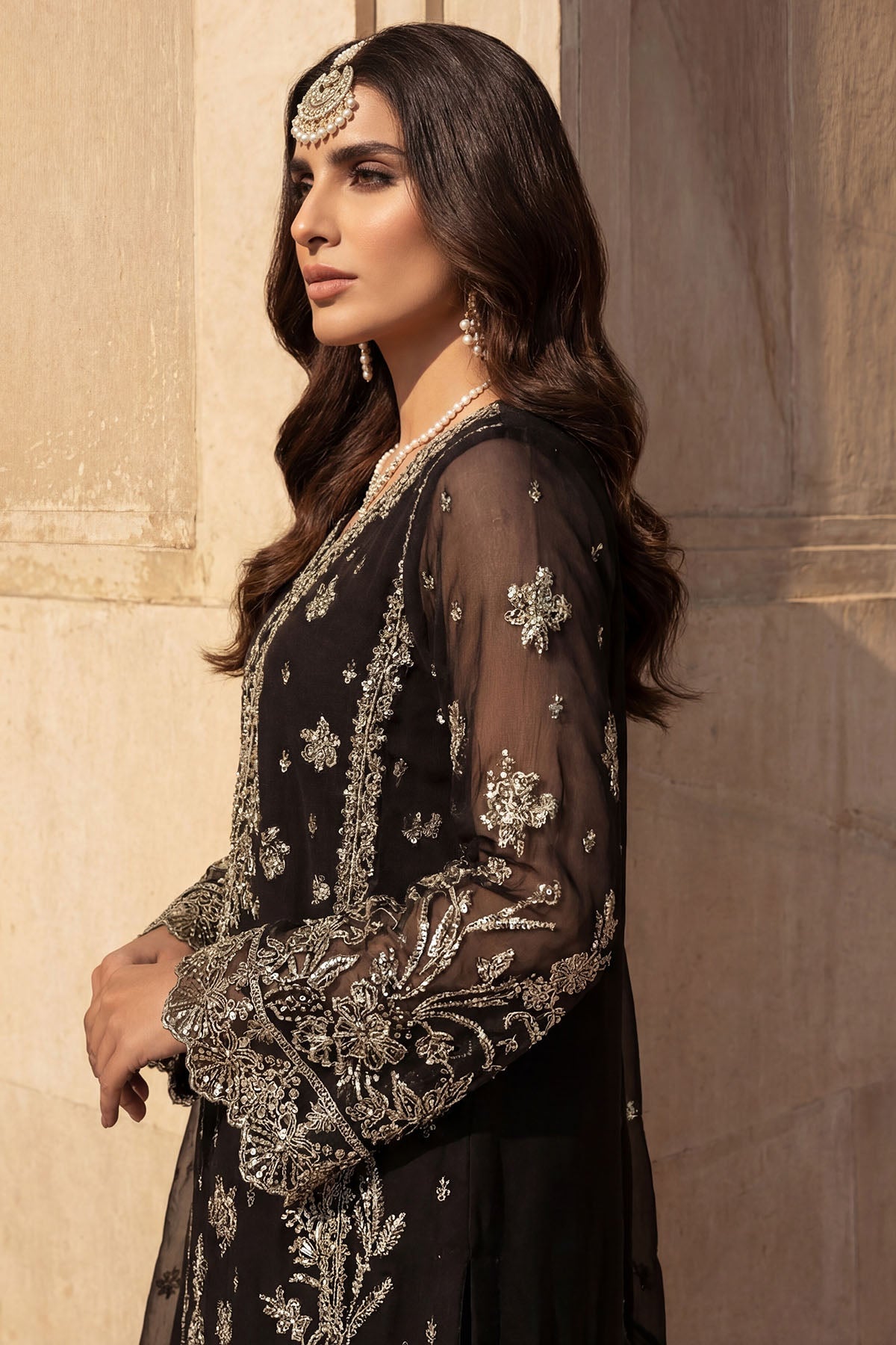 5745-TALIA EMBROIDERED CRINKLE CHIFFON UNSTITCHED