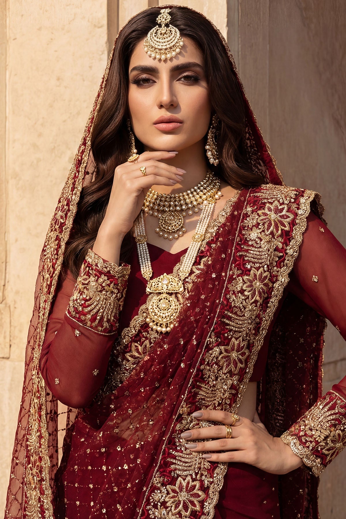 5746-ZURI EMBROIDERED CRINKLE CHIFFON UNSTITCHED