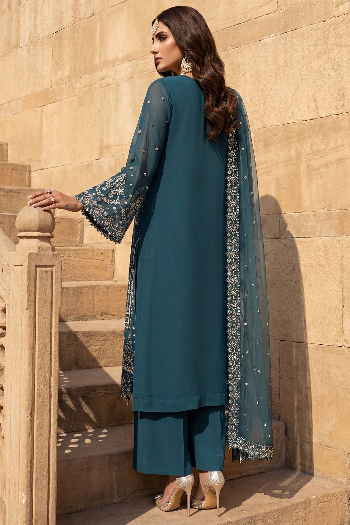 5748-ARZOO EMBROIDERED CRINKLE CHIFFON UNSTITCHED