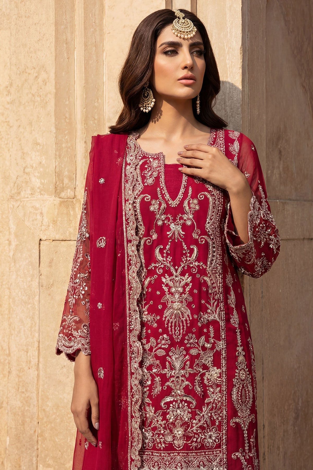 5749-LYANNA EMBROIDERED CRINKLE CHIFFON UNSTITCHED