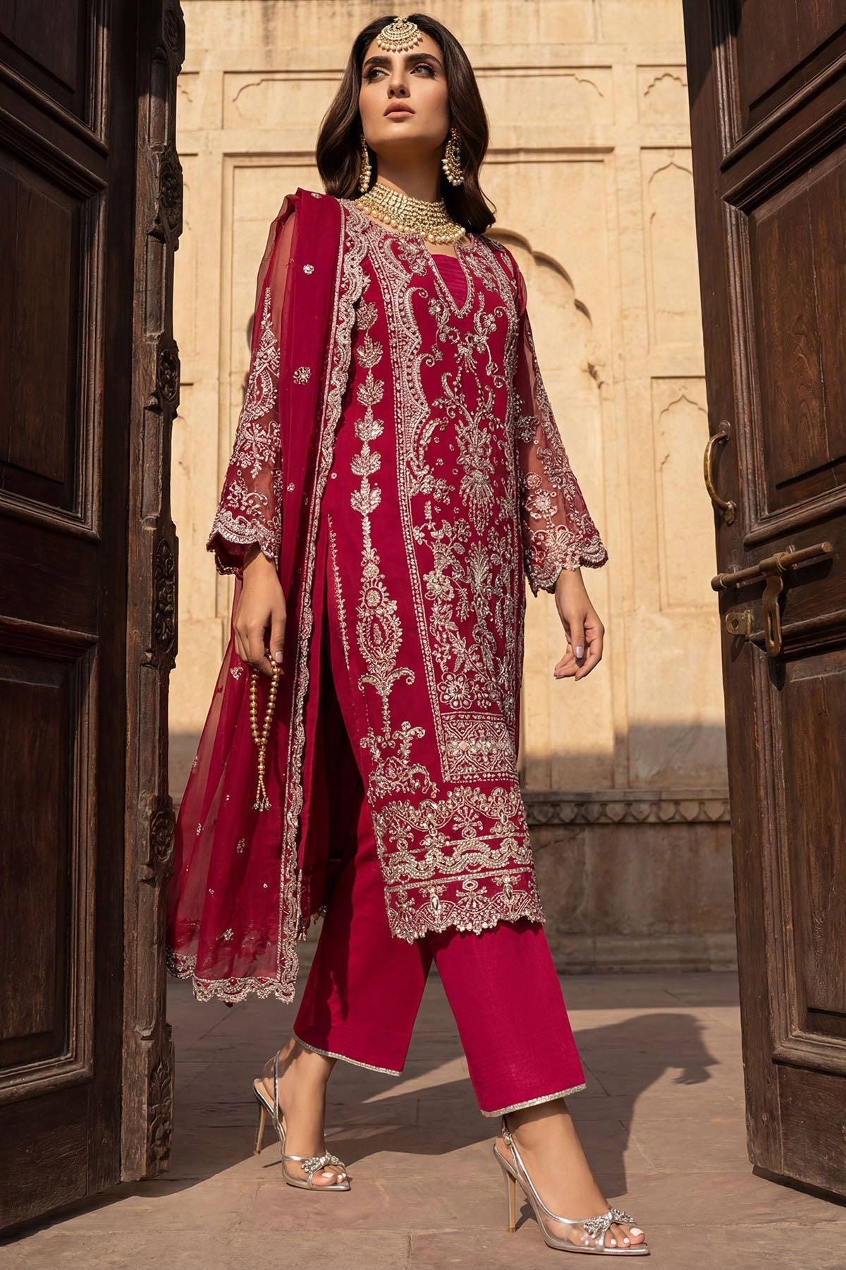 5749-LYANNA EMBROIDERED CRINKLE CHIFFON UNSTITCHED