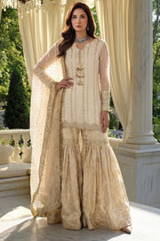 5752-ROSE EMBROIDERED CRINKLE CHIFFON STITCHED