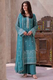 5757-HANNAH EMBROIDERED CRINKLE CHIFFON STITCHED