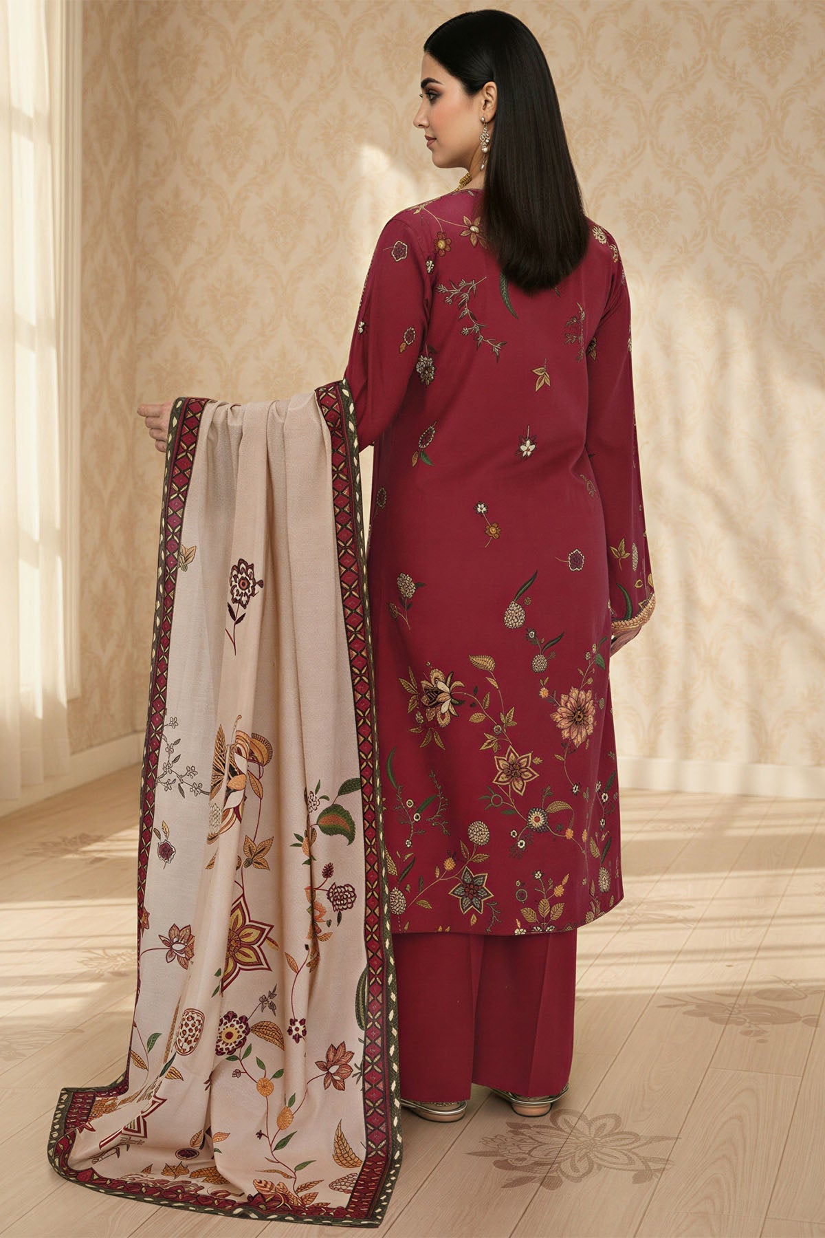 5764-AKAYDA DIGITAL PRINTED KHADDAR UNSTITCHED