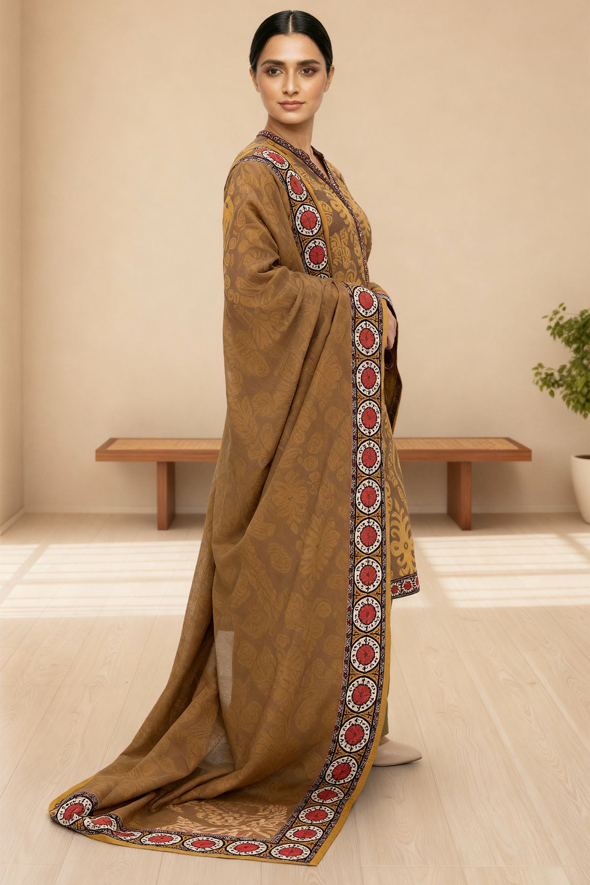 5765-RUMANI DIGITAL PRINTED KHADDAR STITCHED