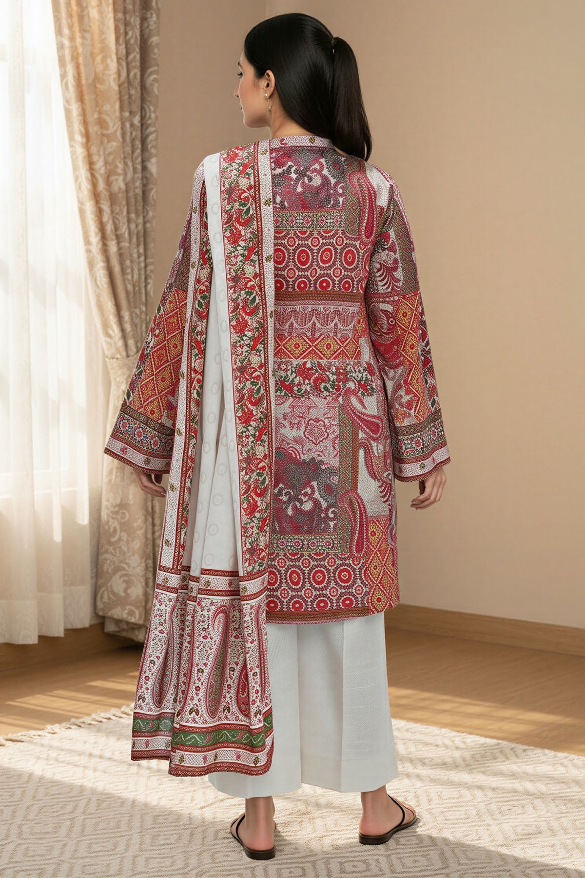 5766-SOHVI DIGITAL PRINTED KHADDAR STITCHED