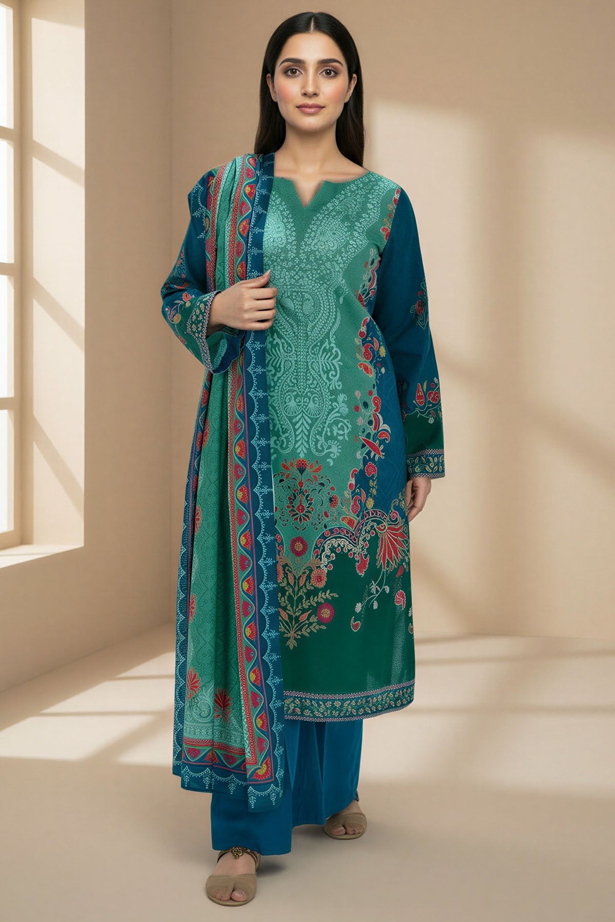 5768-EVARA DIGITAL PRINTED KHADDAR UNSTITCHED
