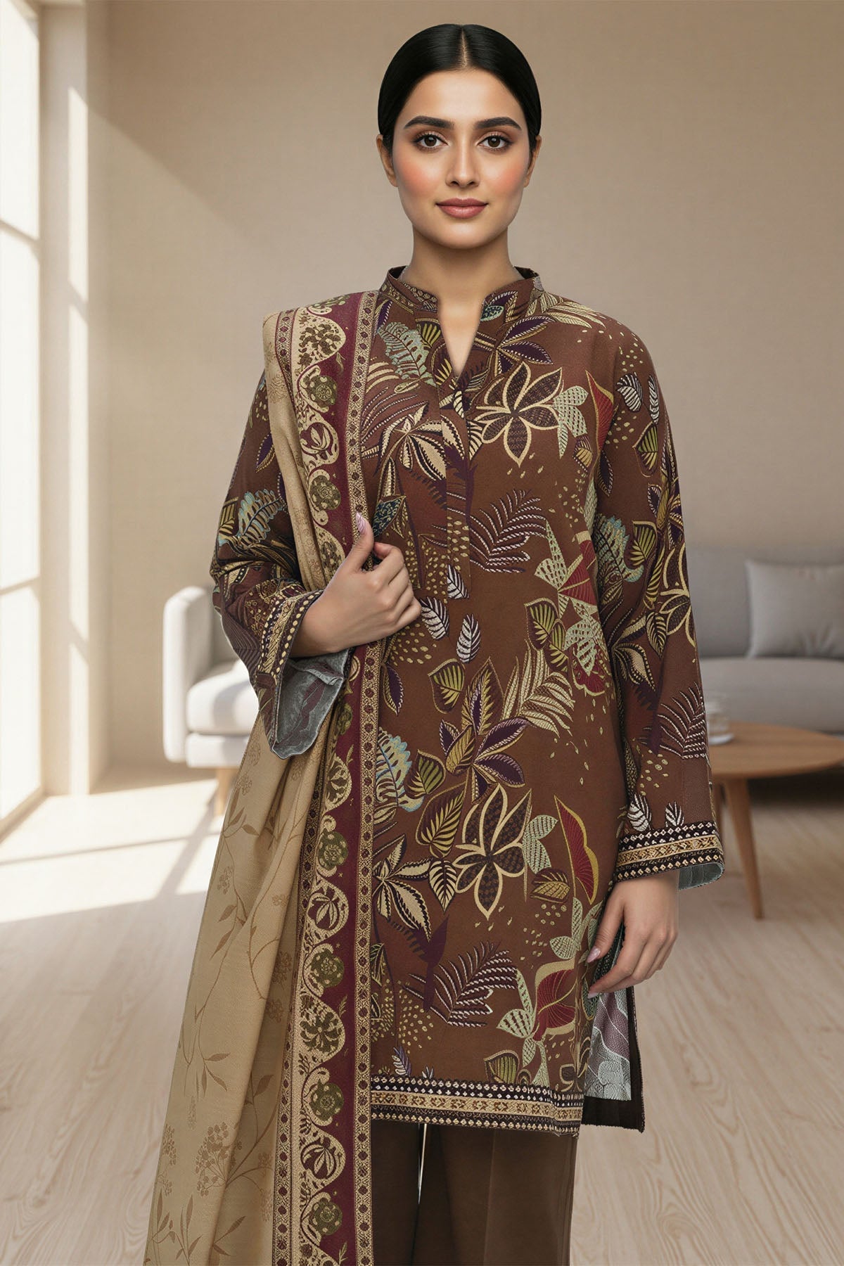 5770-TAMARA DIGITAL PRINTED KHADDAR UNSTITCHED