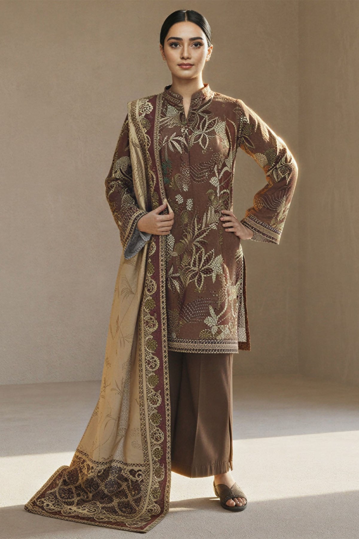5770-TAMARA DIGITAL PRINTED KHADDAR STITCHED