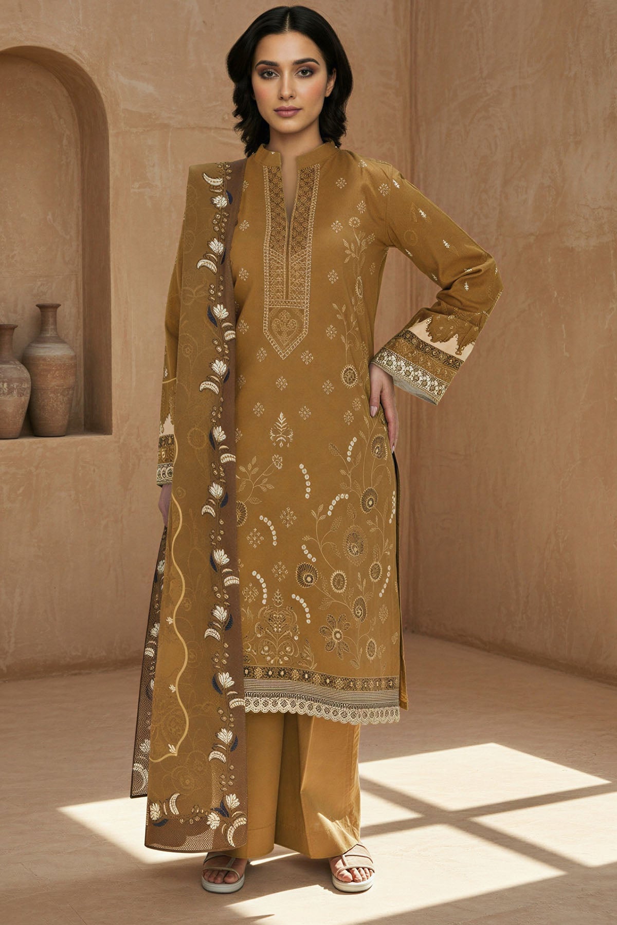 5773-ESLEM DIGITAL PRINTED KHADDAR STITCHED
