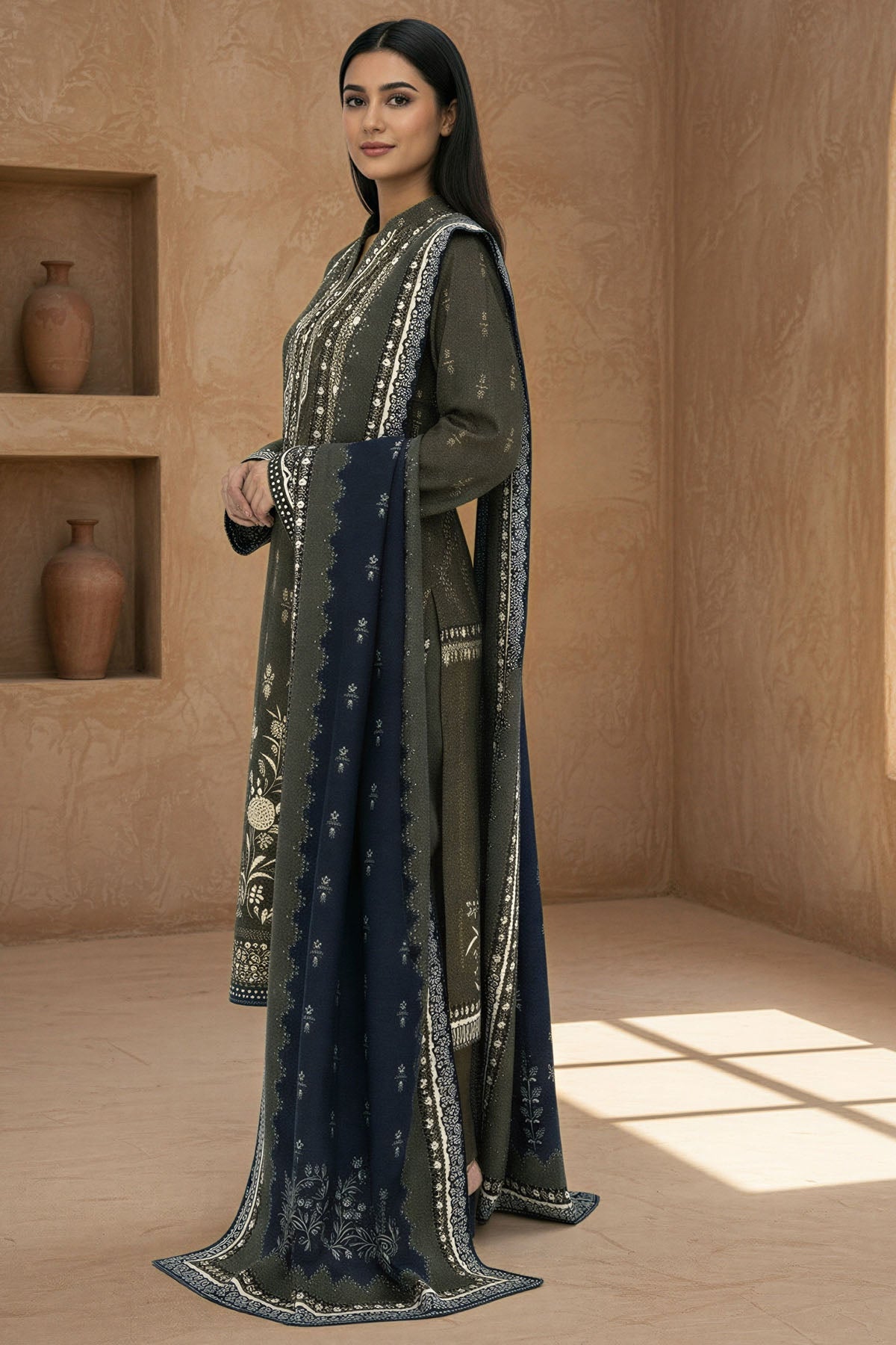 5774-ASENA DIGITAL PRINTED KHADDAR STITCHED