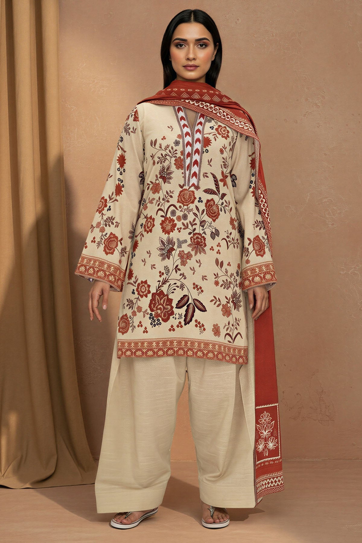 5777-IZEL DIGITAL PRINTED KHADDAR STITCHED