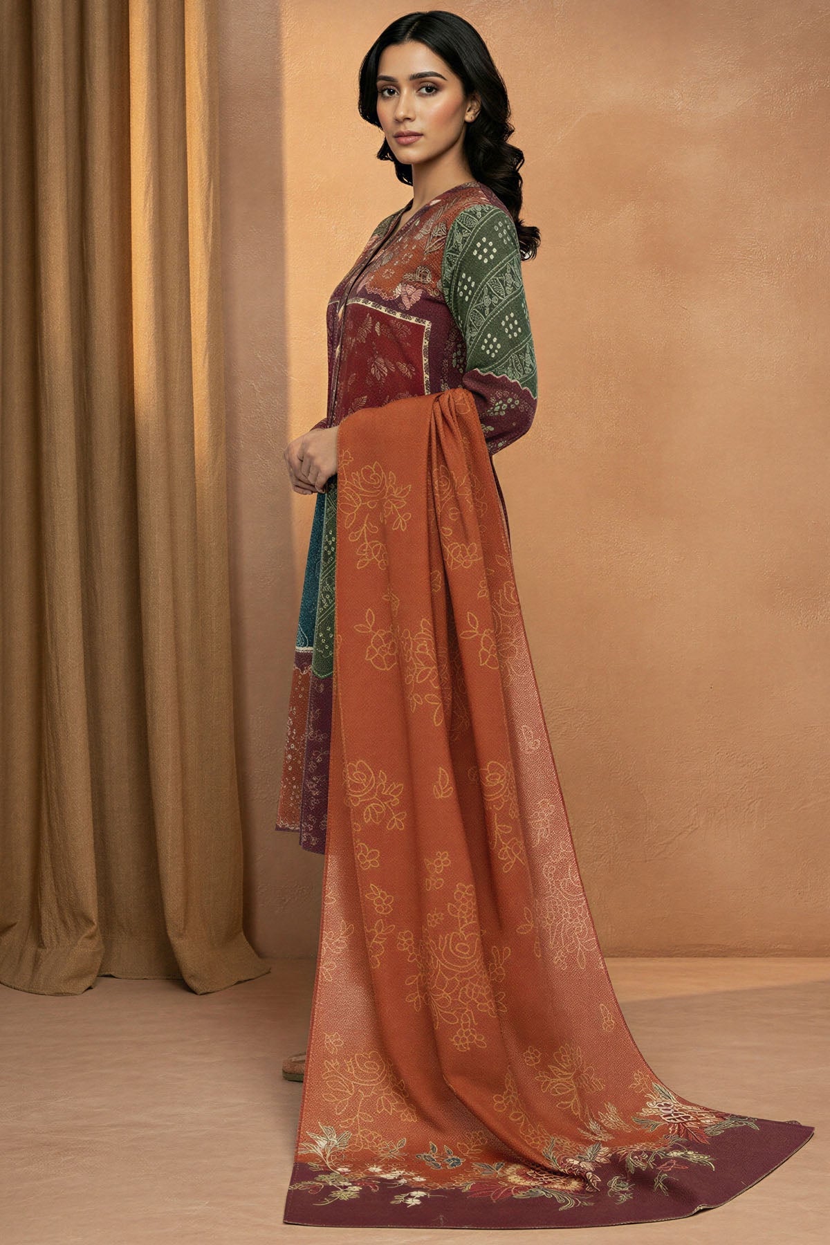 5778-ALIHA DIGITAL PRINTED KHADDAR STITCHED
