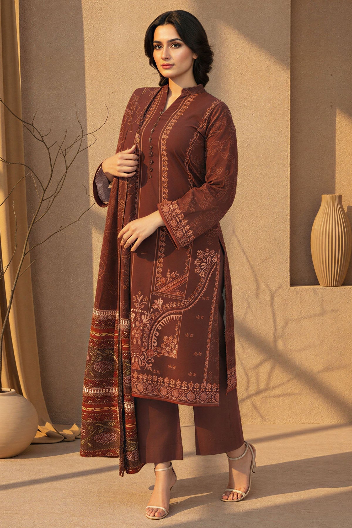5782-TALIA DIGITAL PRINTED KHADDAR STITCHED
