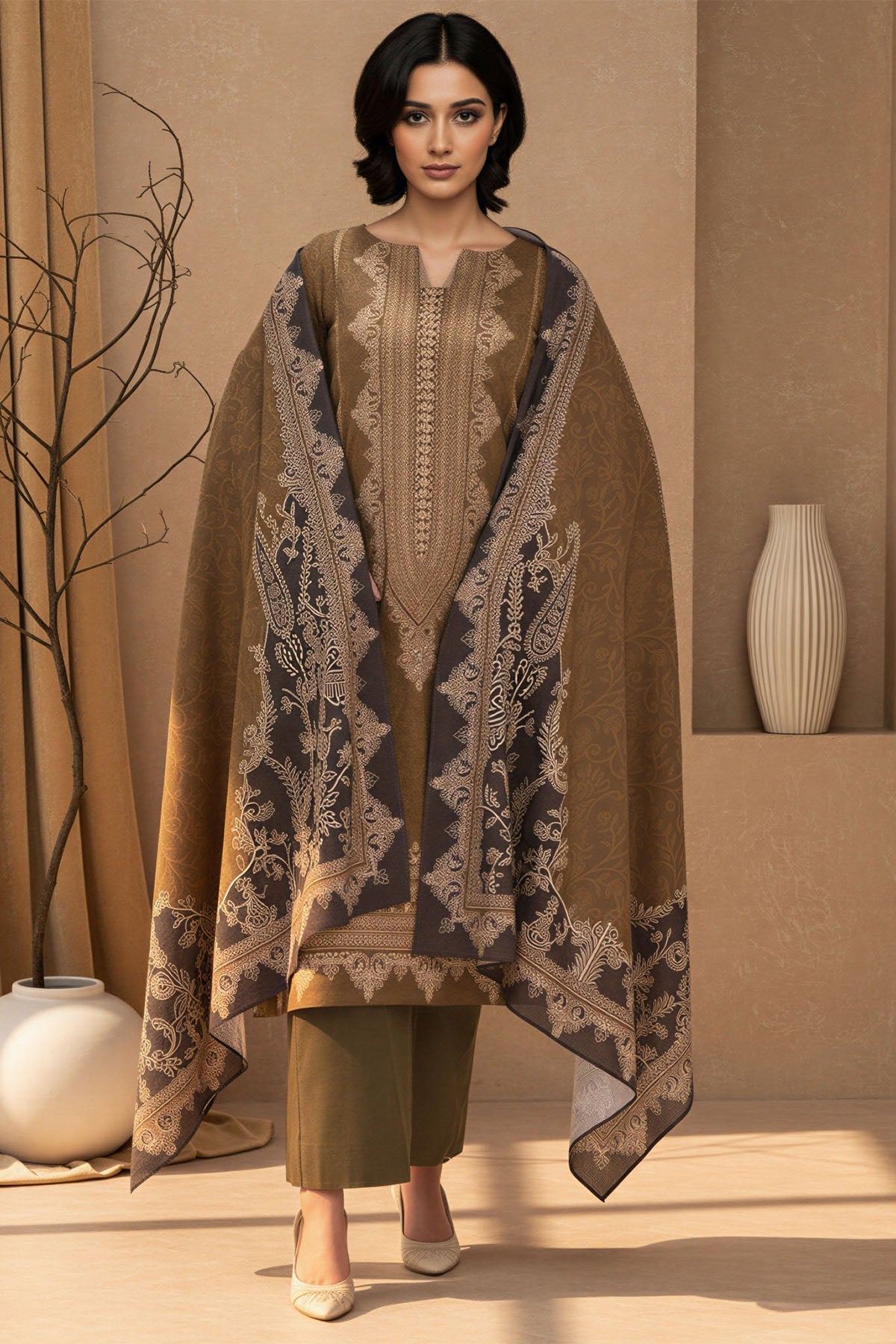 5783-HANA DIGITAL PRINTED KHADDAR UNSTITCHED