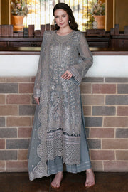 5808-LAVANDA EMBROIDERED CRINKLE CHIFFON STITCHED