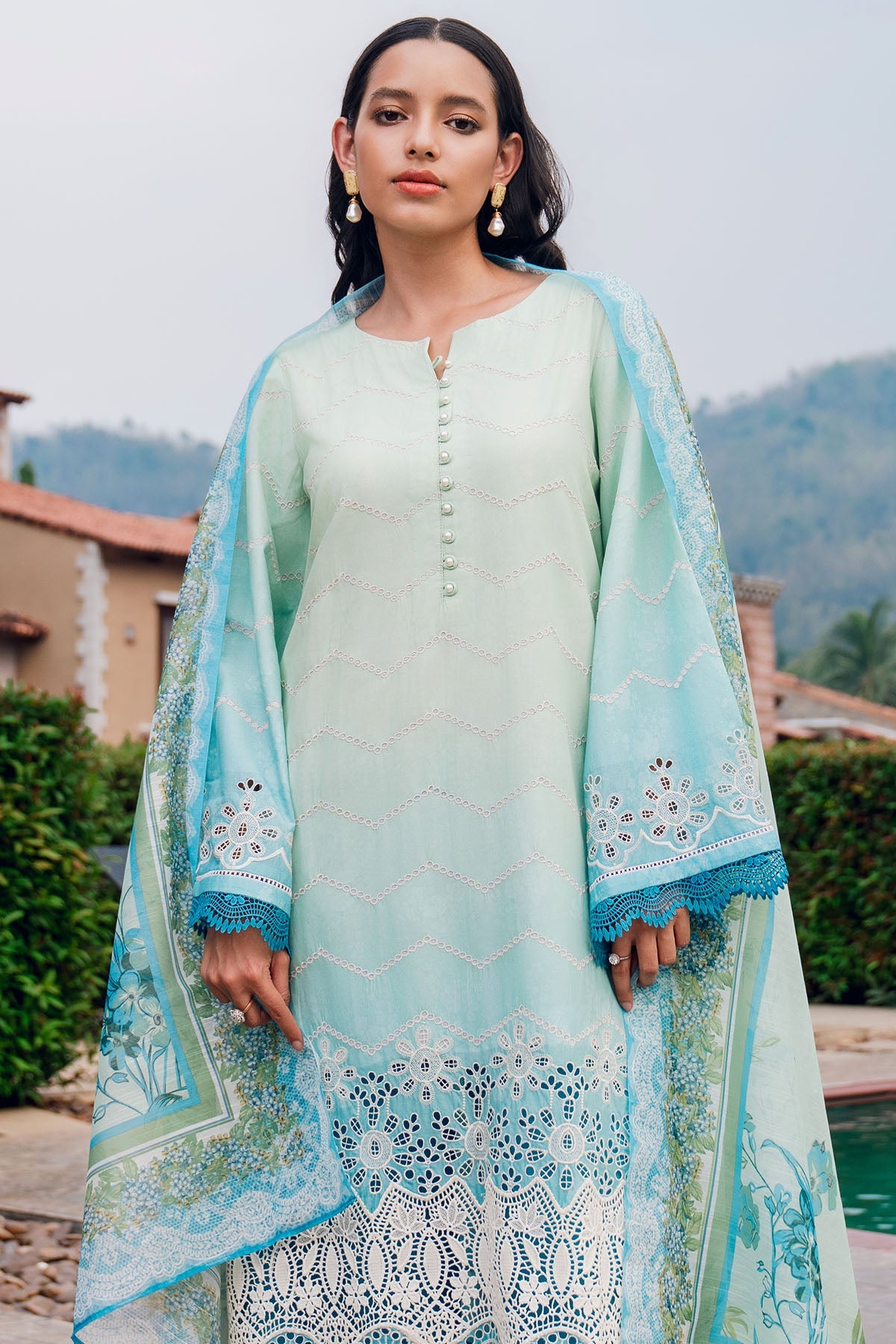 5814-ELSA EMBROIDERED LAWN STITCHED