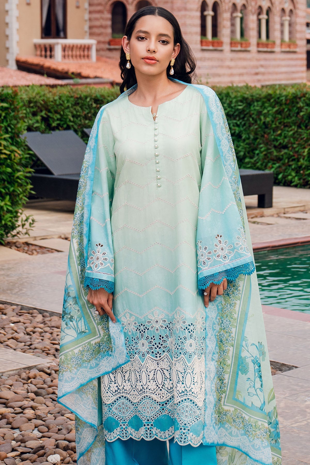 5814-ELSA EMBROIDERED LAWN STITCHED